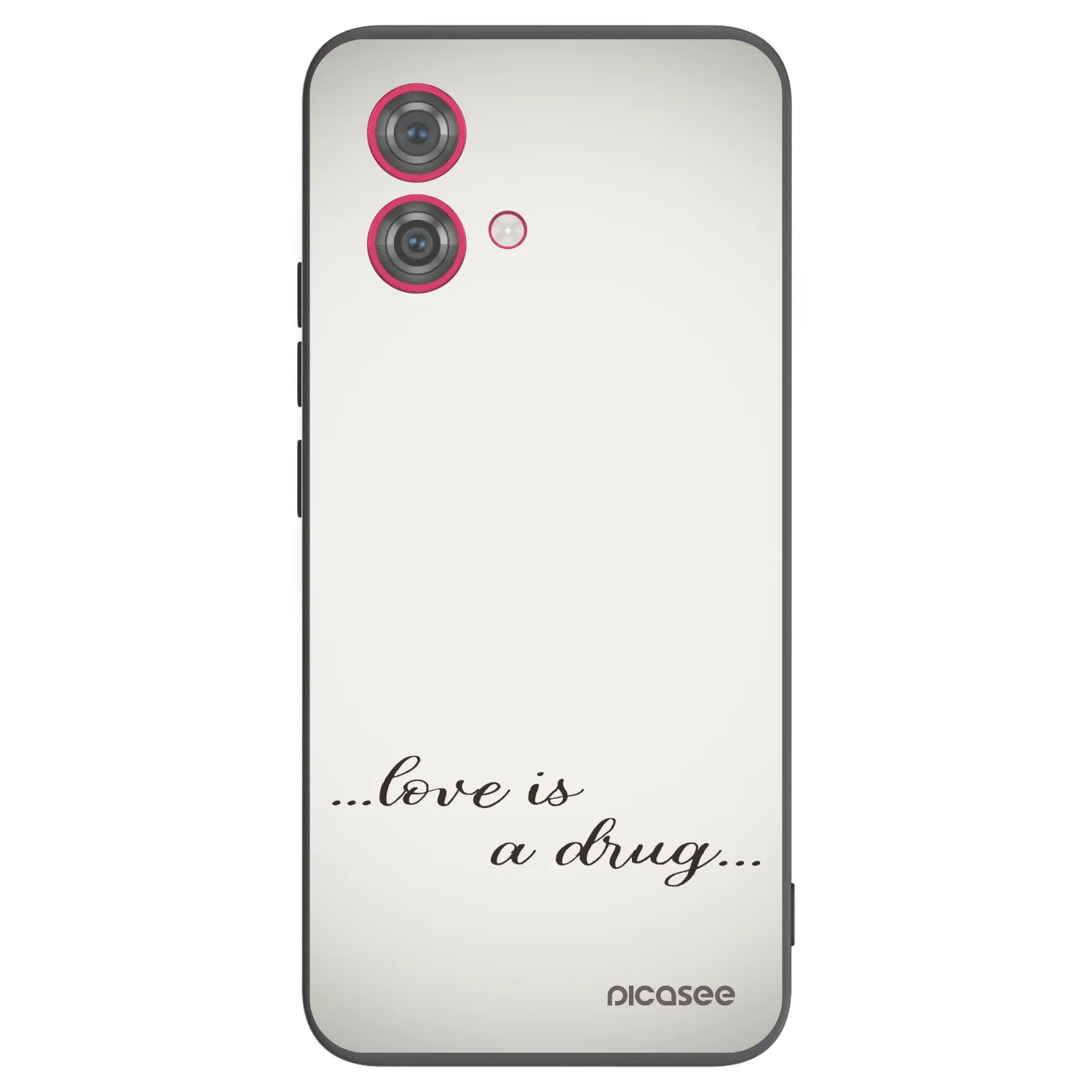 Picasee silikonový černý obal pro Motorola Moto G84 5G - Love is a drug