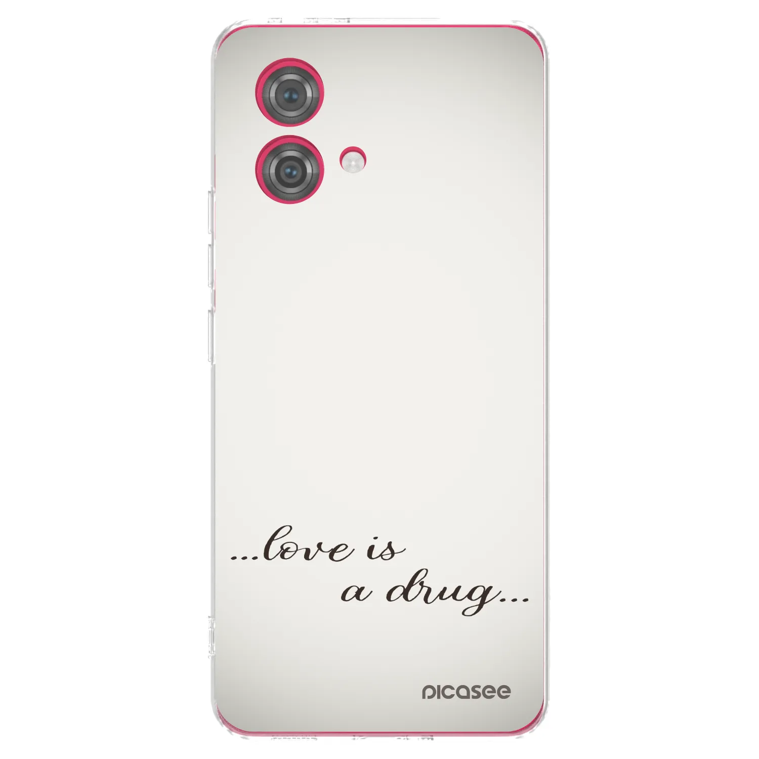 Picasee silikonový průhledný obal pro Motorola Moto G84 5G - Love is a drug
