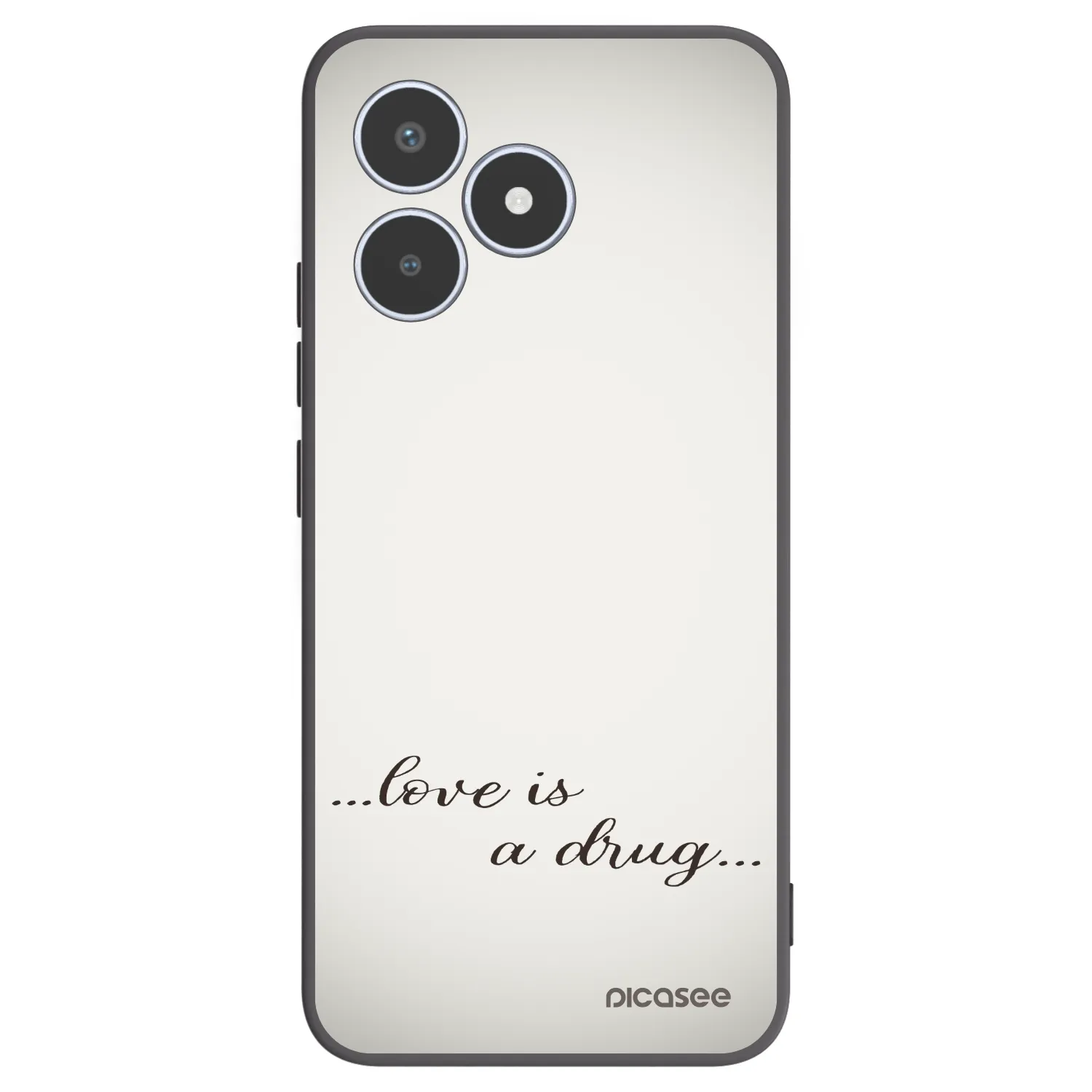 Picasee silikonový černý obal pro Realme C53 - Love is a drug
