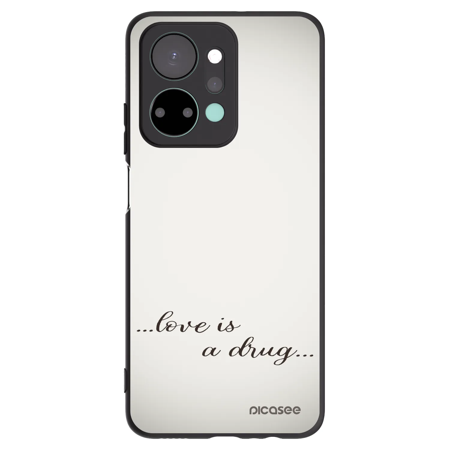 Picasee silikonový černý obal pro Honor X7a - Love is a drug