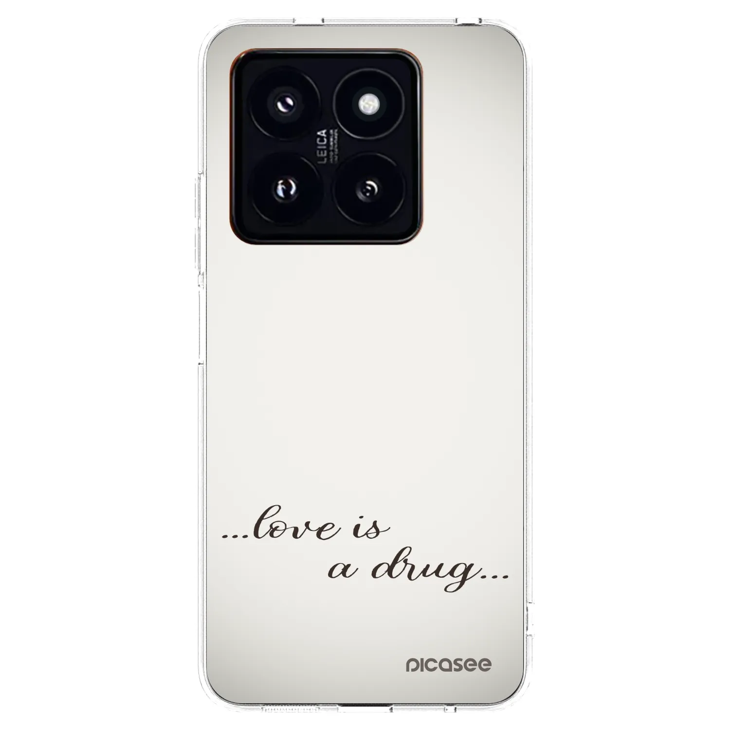 Picasee silikonový průhledný obal pro Xiaomi 14 Pro - Love is a drug