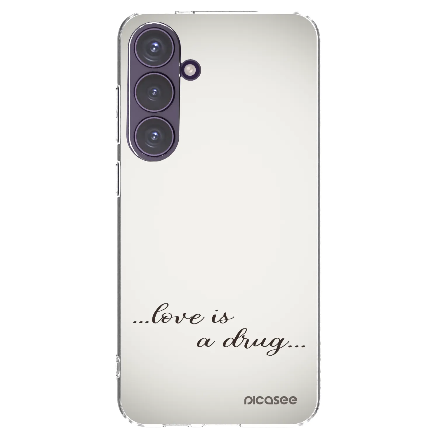 Picasee silikonový průhledný obal pro Samsung Galaxy S24+ S926B 5G - Love is a drug