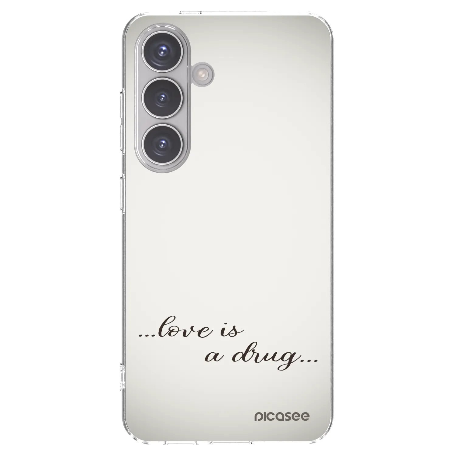 Picasee silikonový průhledný obal pro Samsung Galaxy S24 S921B 5G - Love is a drug