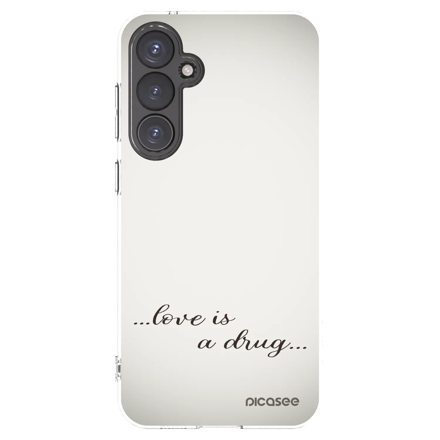 Picasee silikonový průhledný obal pro Samsung Galaxy S23 FE S711B - Love is a drug