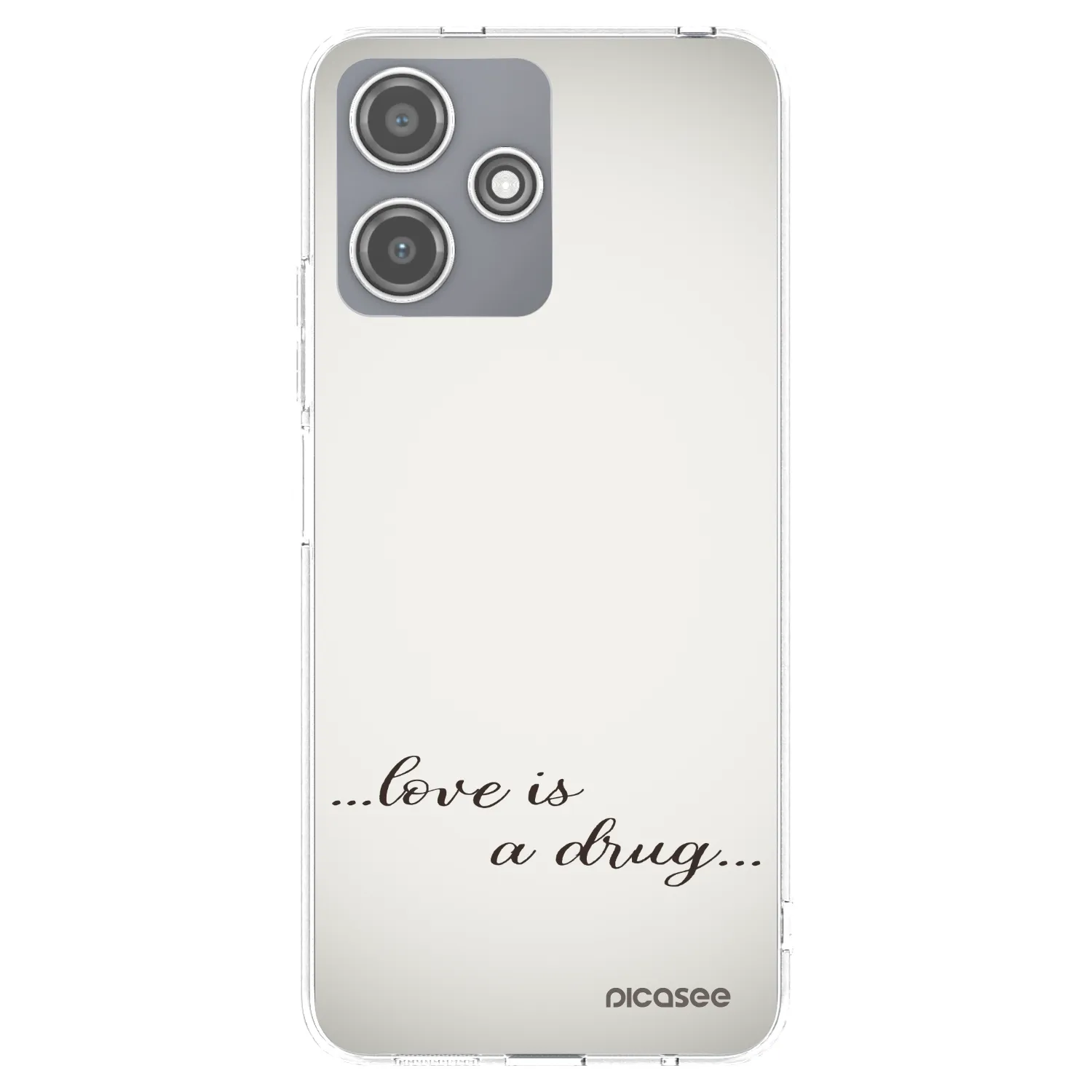 Picasee silikonový průhledný obal pro Xiaomi Redmi 12 5G - Love is a drug