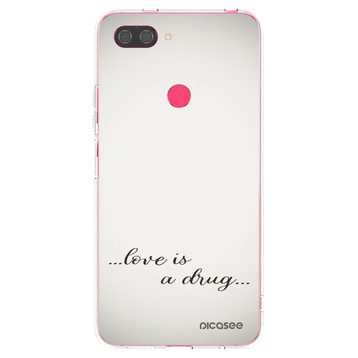 Picasee silikonový průhledný obal pro Xiaomi Mi 8 Lite - Love is a drug