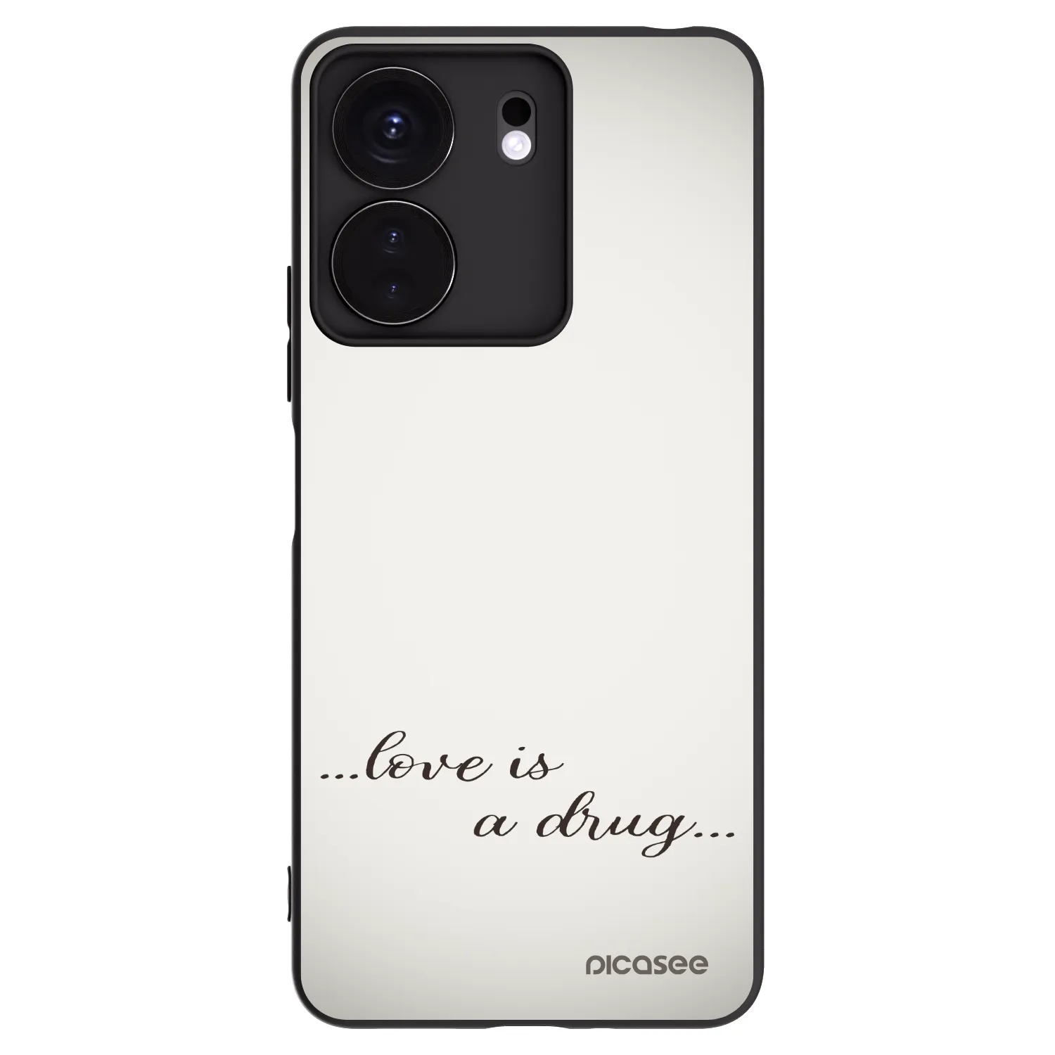 Picasee silikonový černý obal pro Xiaomi Redmi 13C 4G - Love is a drug