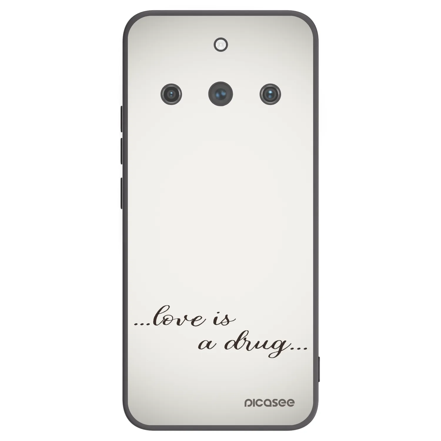 Picasee silikonový černý obal pro Realme 11 Pro+ - Love is a drug