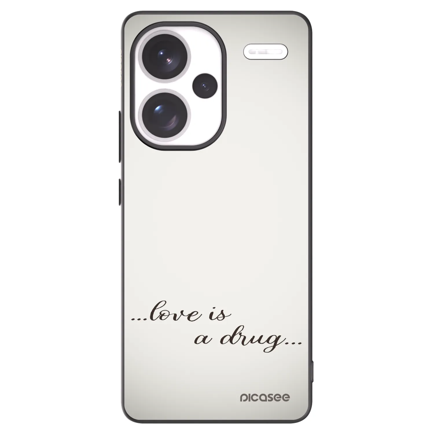 Picasee silikonový černý obal pro Xiaomi Redmi Note 13 Pro+ 5G - Love is a drug