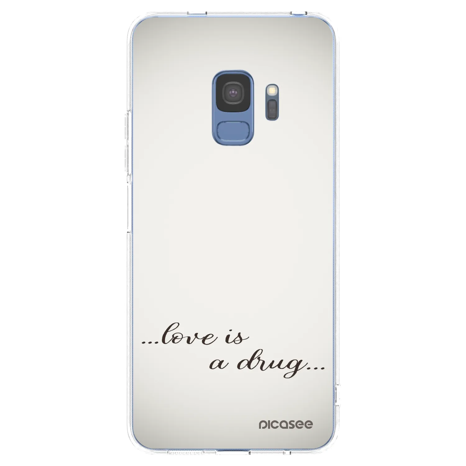 Picasee silikonový průhledný obal pro Samsung Galaxy S9 G960F - Love is a drug