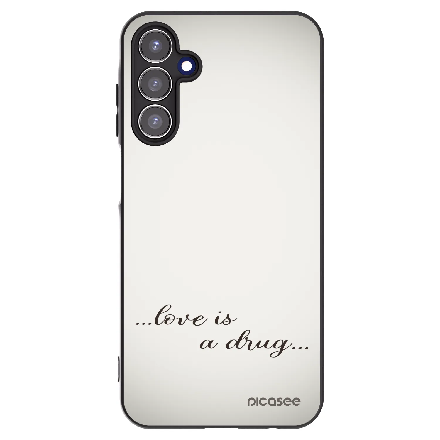 Picasee silikonový černý obal pro Samsung Galaxy A15 A155F 4G - Love is a drug