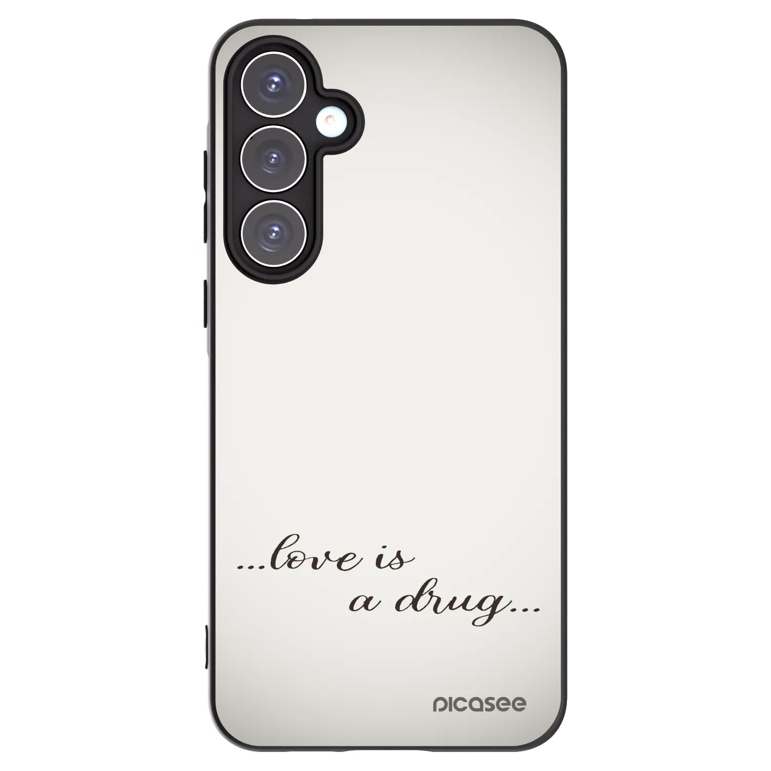 Picasee silikonový černý obal pro Samsung Galaxy A55 5G A556B - Love is a drug