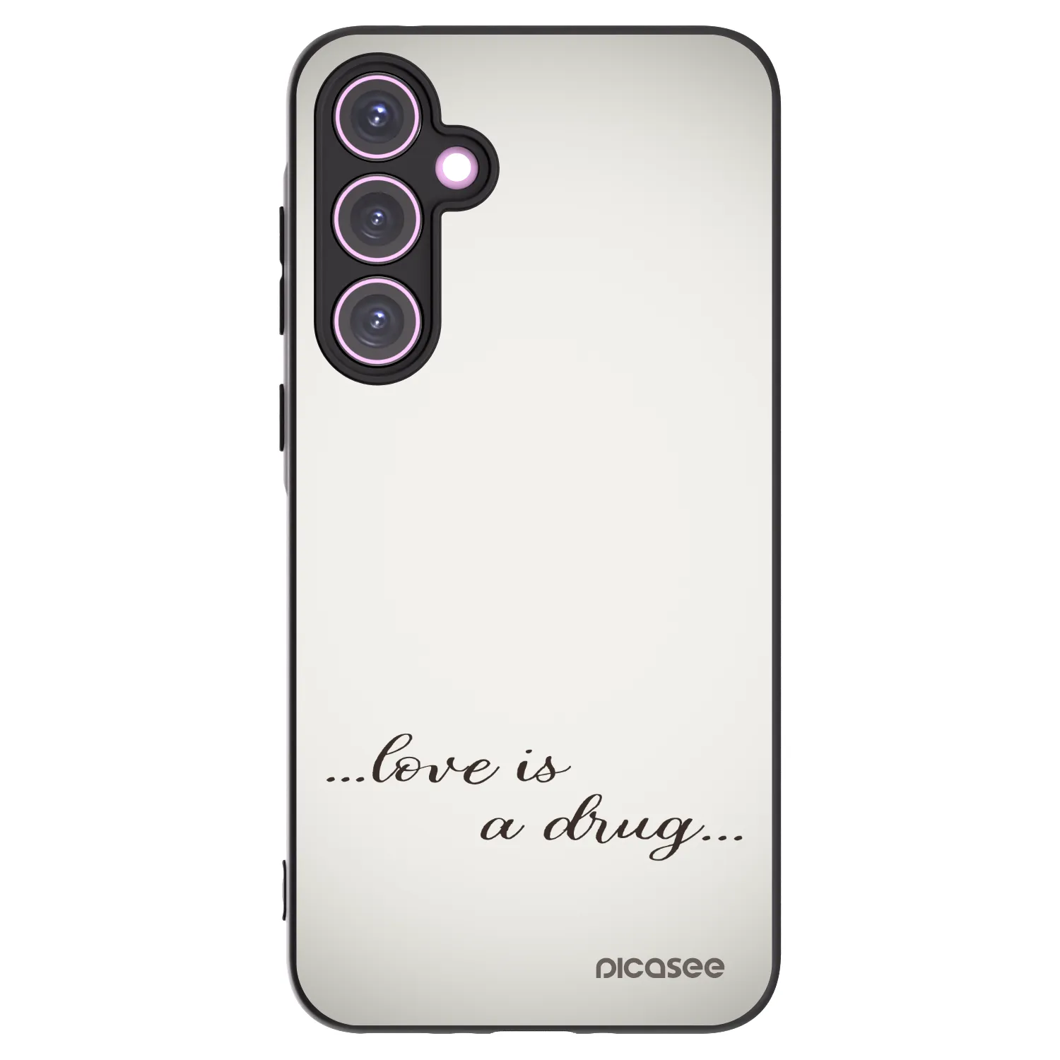 Picasee silikonový černý obal pro Samsung Galaxy A35 5G A356B - Love is a drug