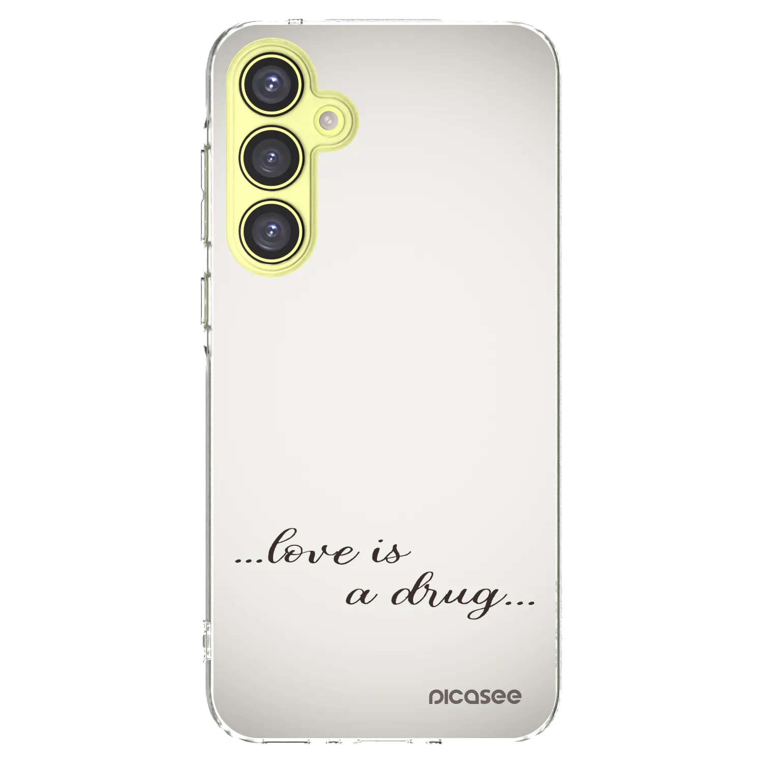 Picasee silikonový průhledný obal pro Samsung Galaxy A35 5G A356B - Love is a drug