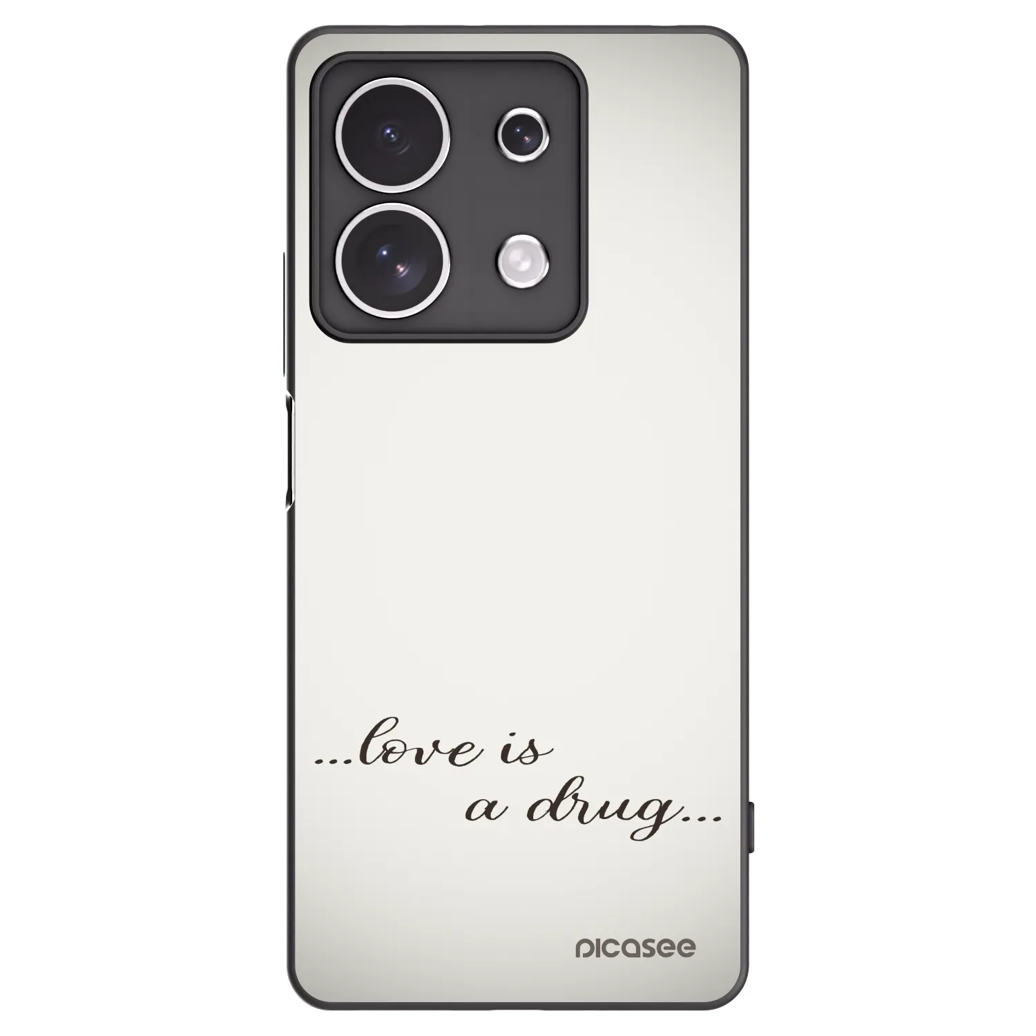 Picasee silikonový černý obal pro Xiaomi Redmi Note 13 4G - Love is a drug