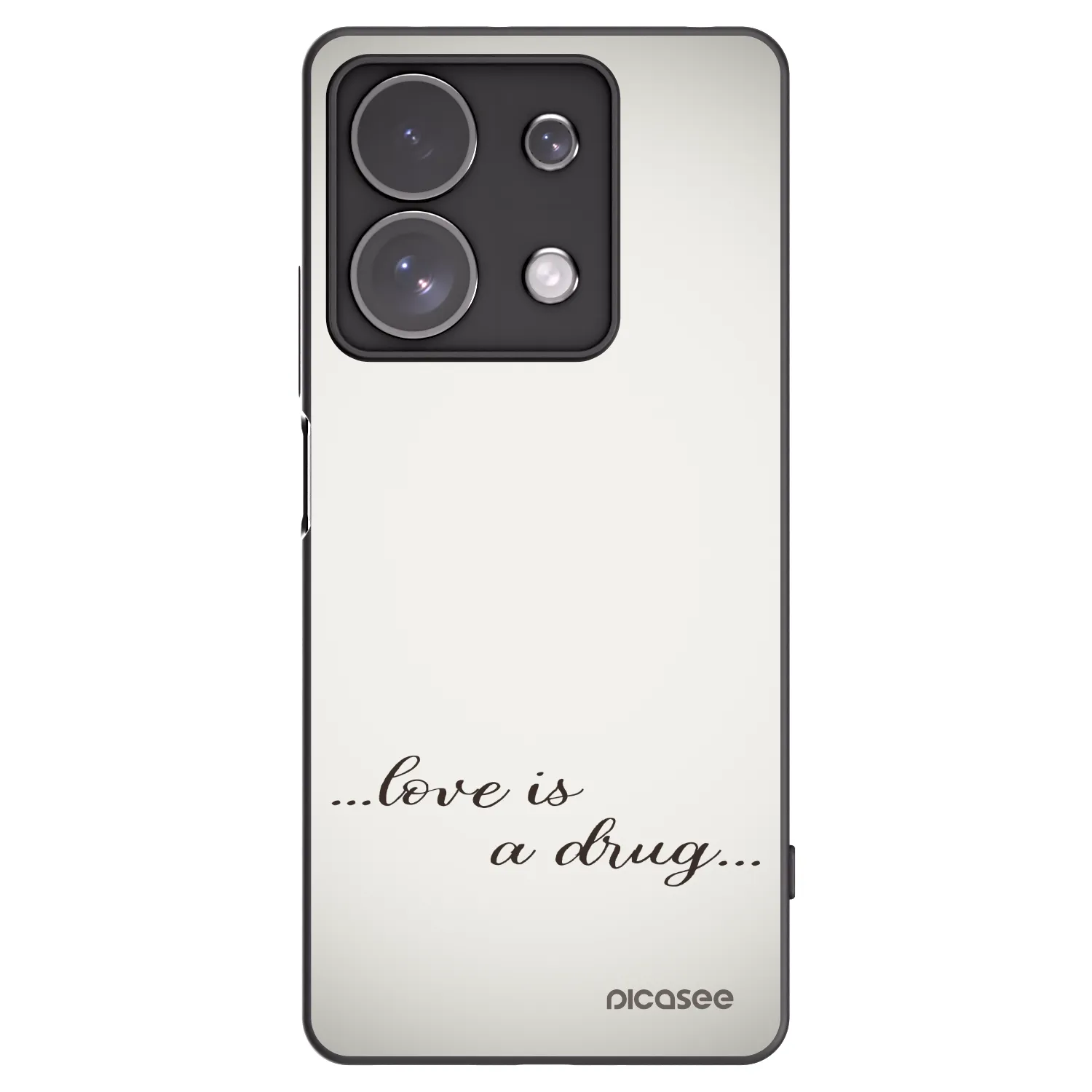 Picasee silikonový černý obal pro Xiaomi Redmi Note 13 Pro 4G - Love is a drug
