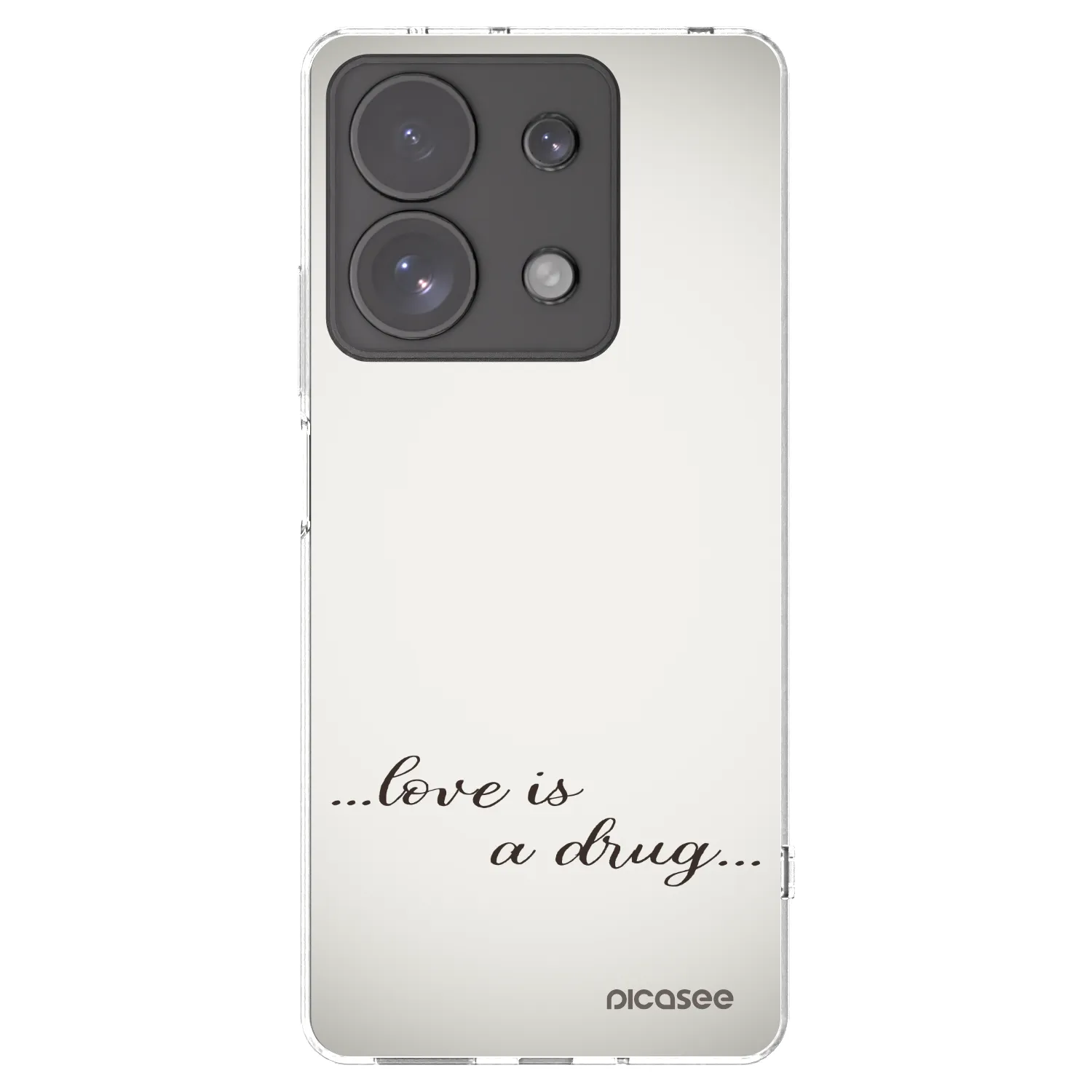 Picasee silikonový průhledný obal pro Xiaomi Redmi Note 13 Pro 4G - Love is a drug