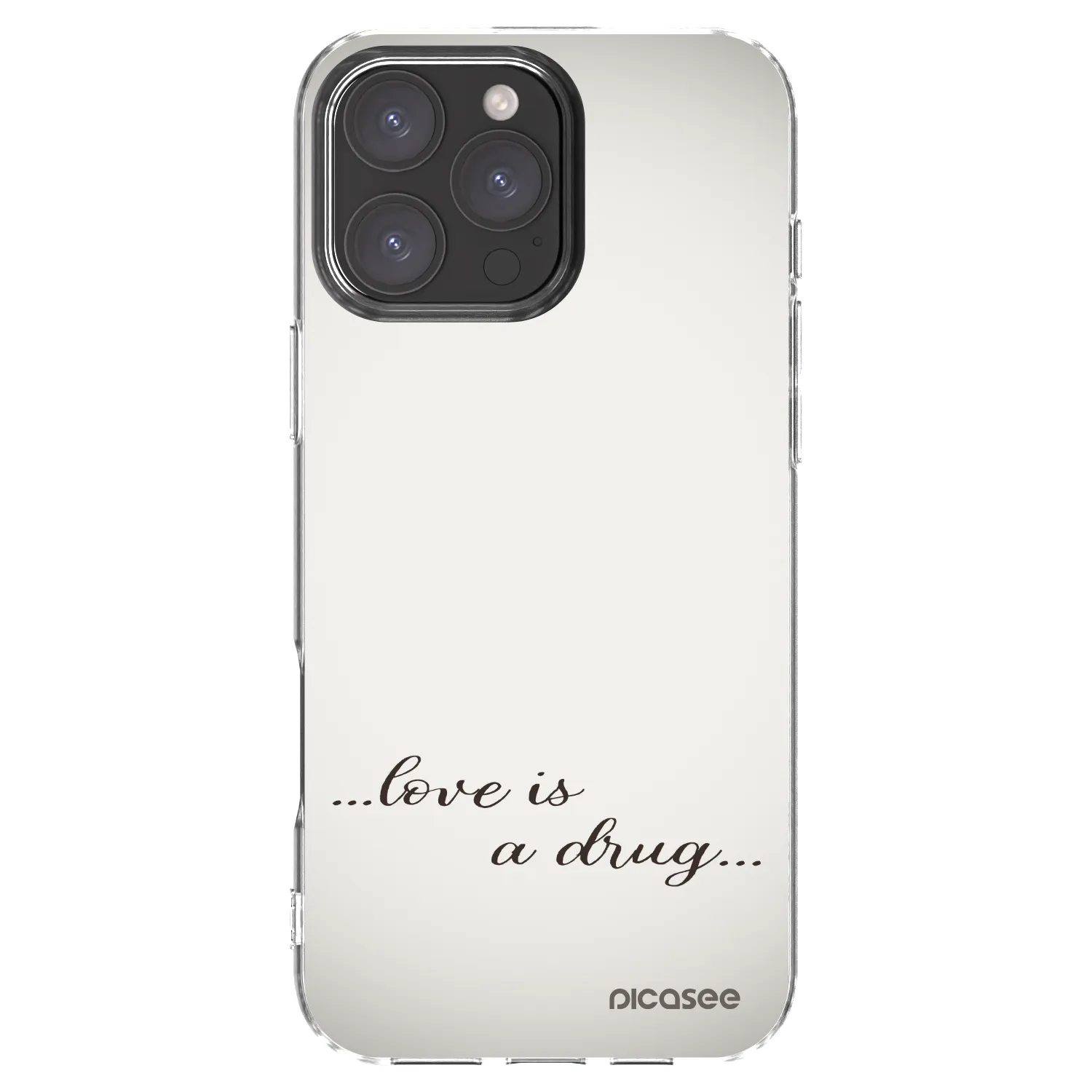 Picasee silikonový průhledný obal pro Apple iPhone 16 Pro Max - Love is a drug