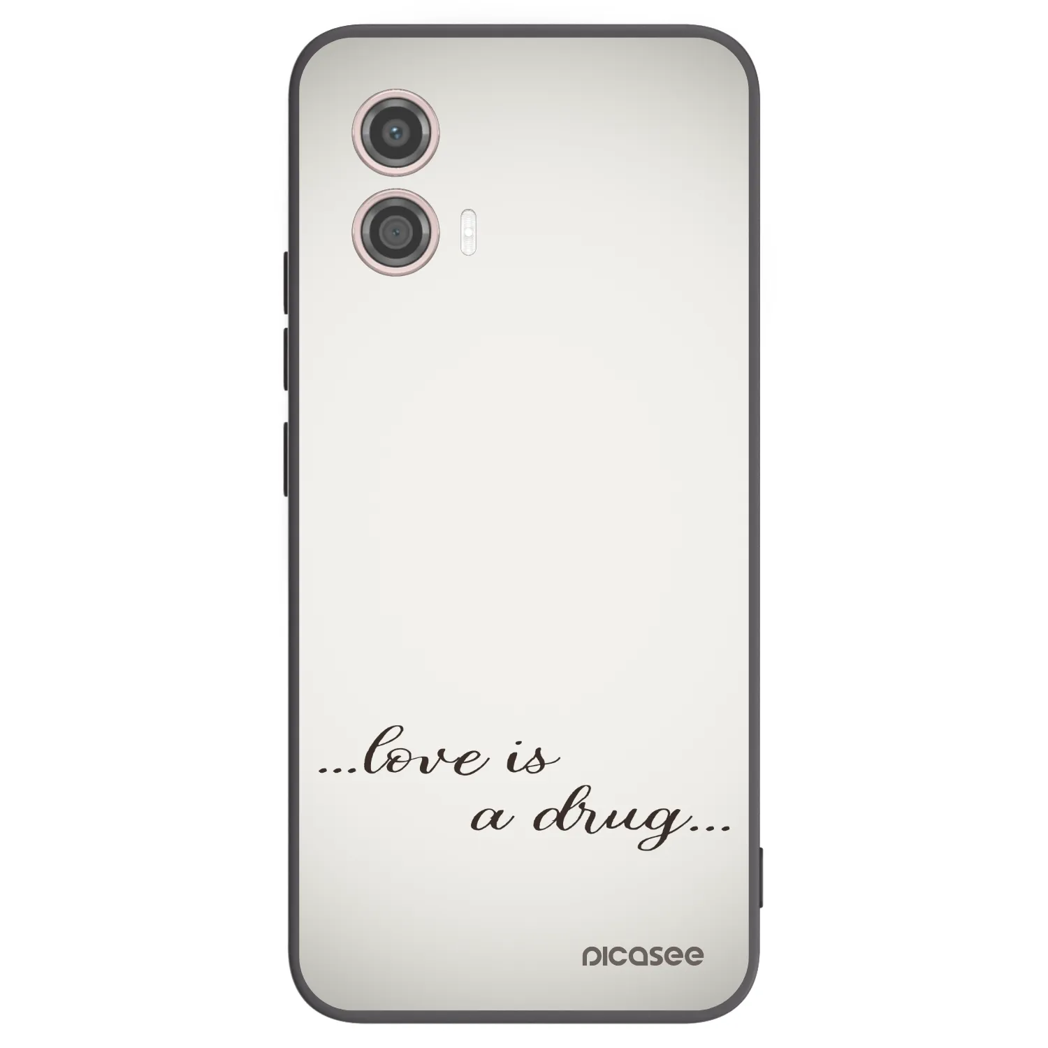 Picasee silikonový černý obal pro Motorola Moto G53 5G - Love is a drug