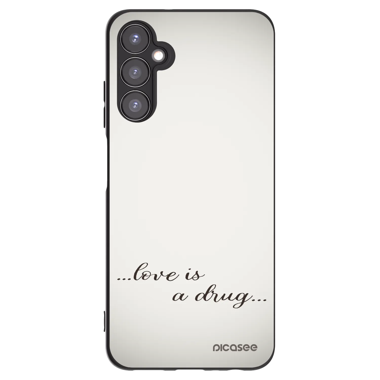 Picasee silikonový černý obal pro Samsung Galaxy A05s A057G - Love is a drug