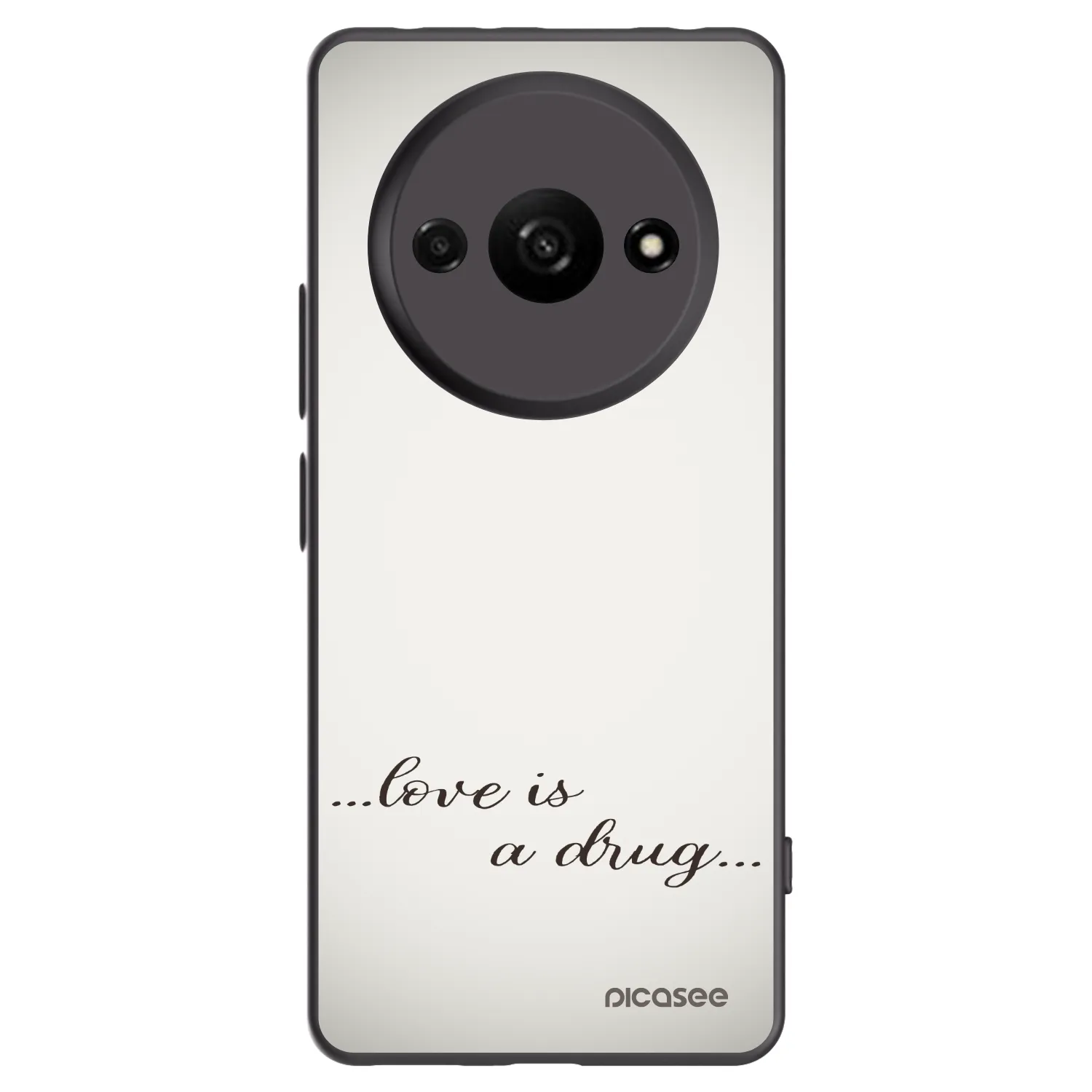 Picasee silikonový černý obal pro Xiaomi Redmi A3 - Love is a drug