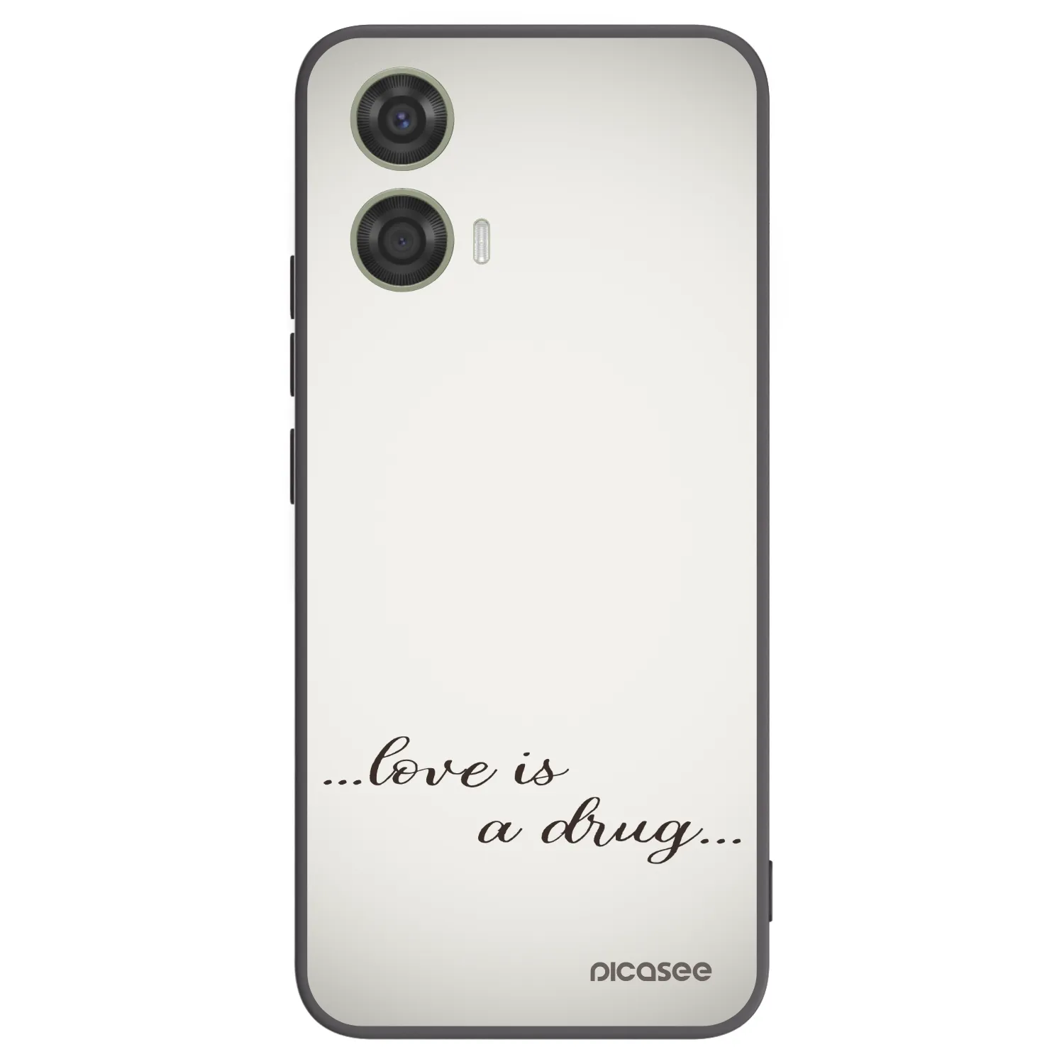 Picasee silikonový černý obal pro Motorola Moto G24 - Love is a drug