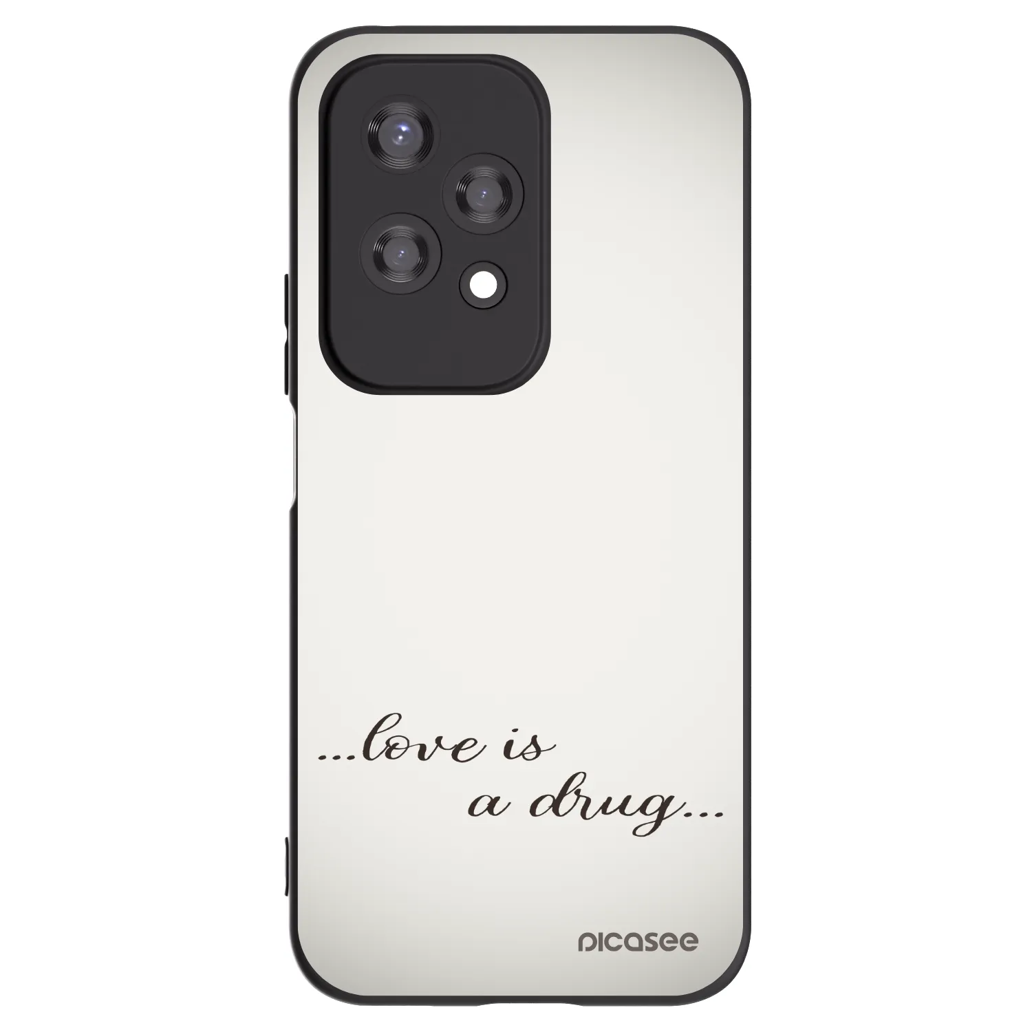 Picasee silikonový černý obal pro Honor 200 Lite - Love is a drug