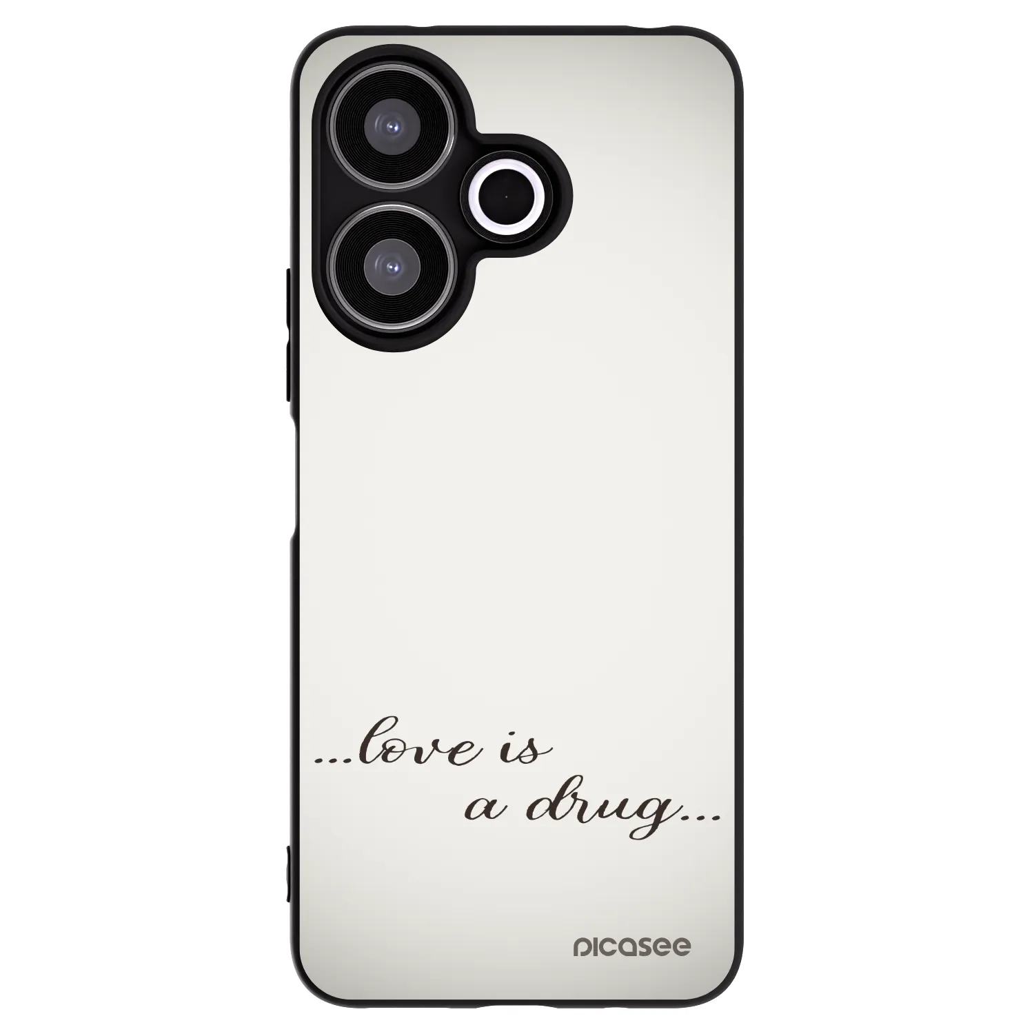 Picasee silikonový černý obal pro Xiaomi Redmi 13 4G - Love is a drug