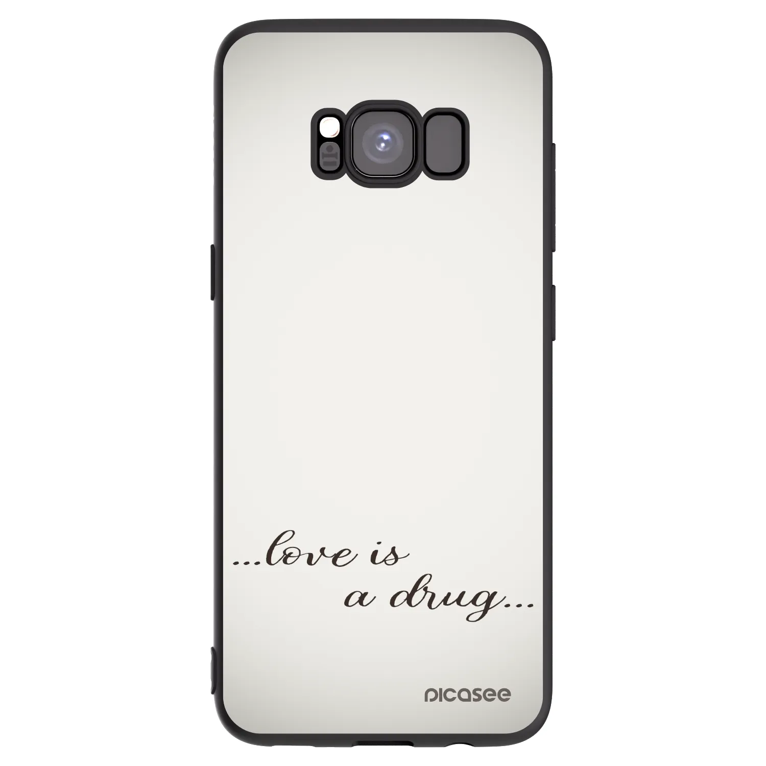 Picasee silikonový černý obal pro Samsung Galaxy S8 G950F - Love is a drug