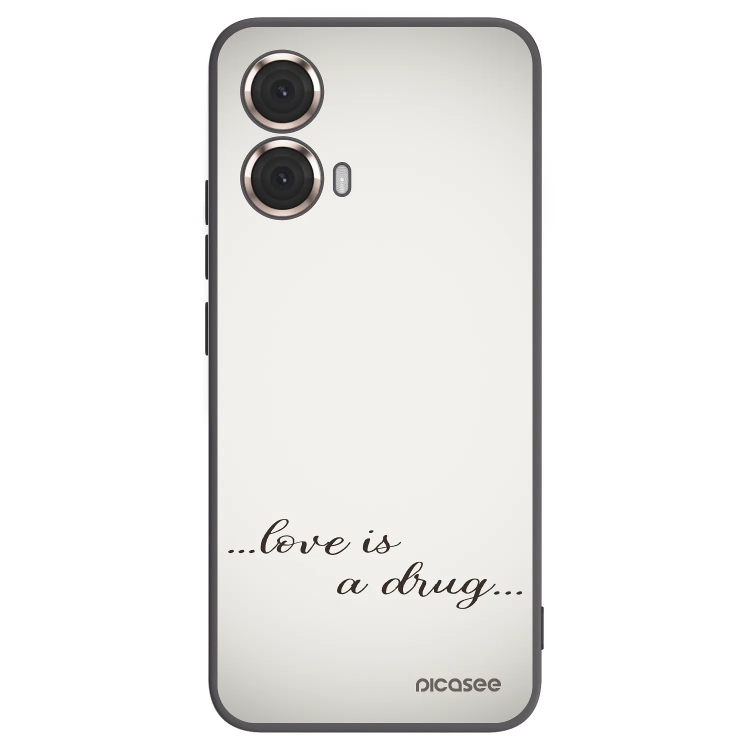 Picasee silikonový černý obal pro Motorola Moto G85 - Love is a drug