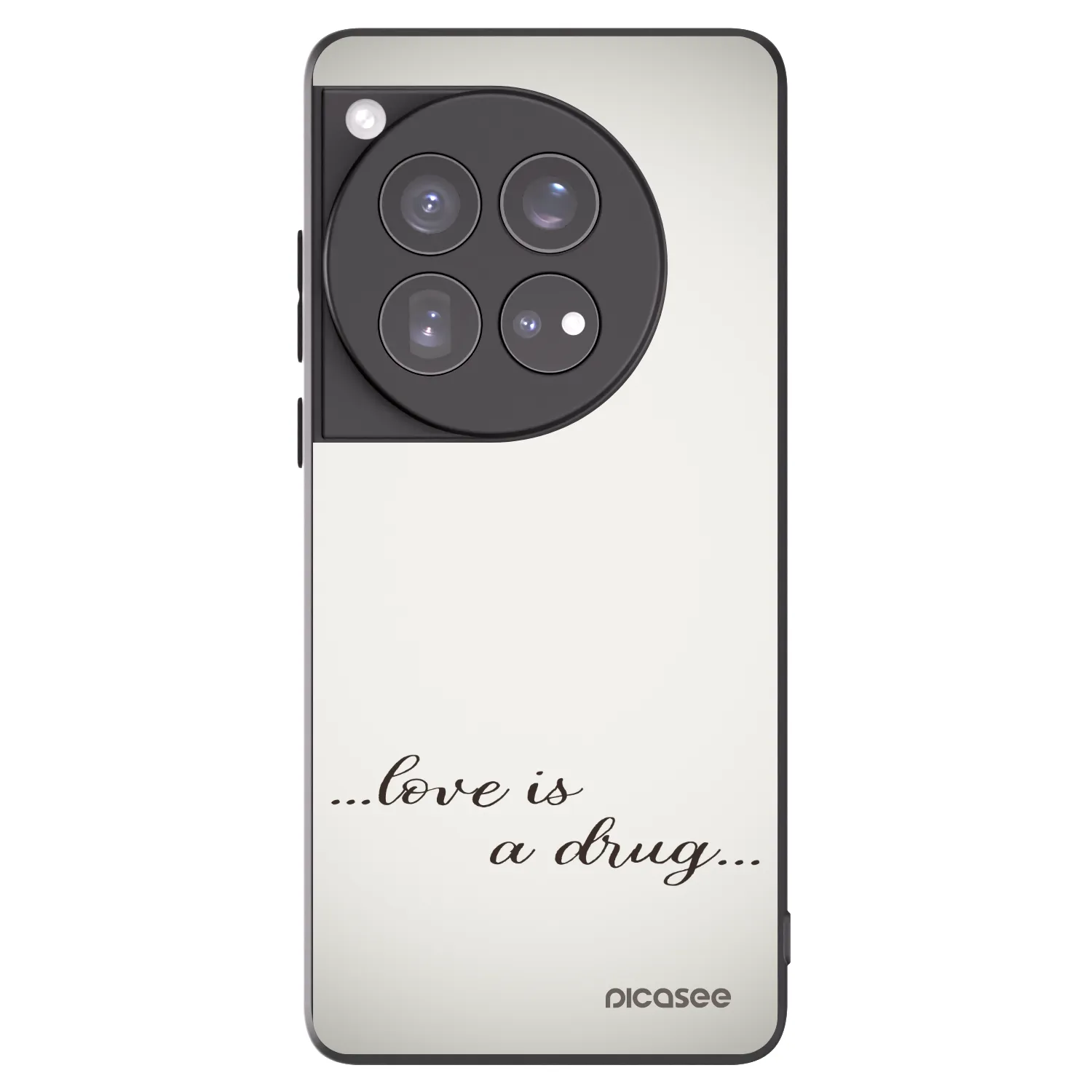 Picasee silikonový černý obal pro OnePlus 12 5G - Love is a drug