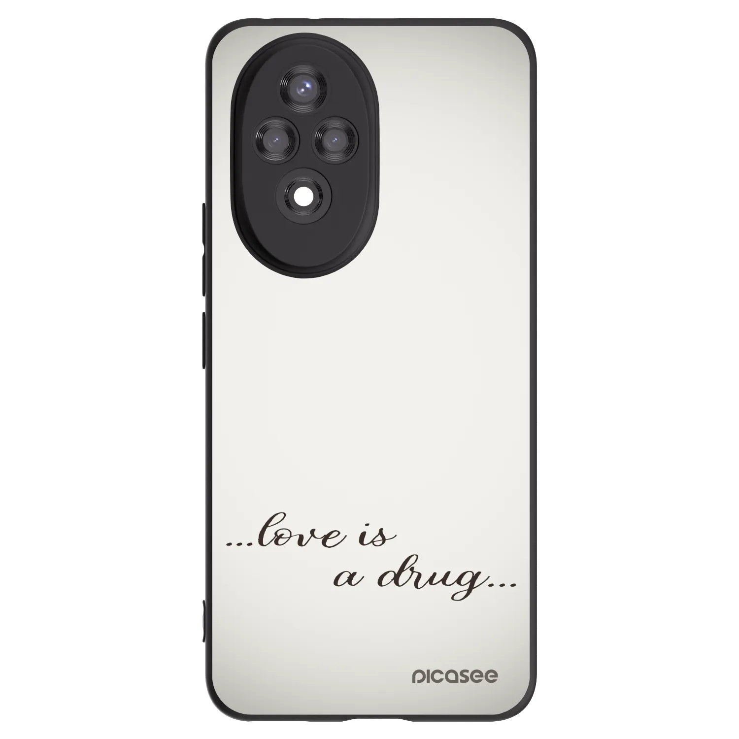 Picasee silikonový černý obal pro Honor 200 Pro 5G - Love is a drug
