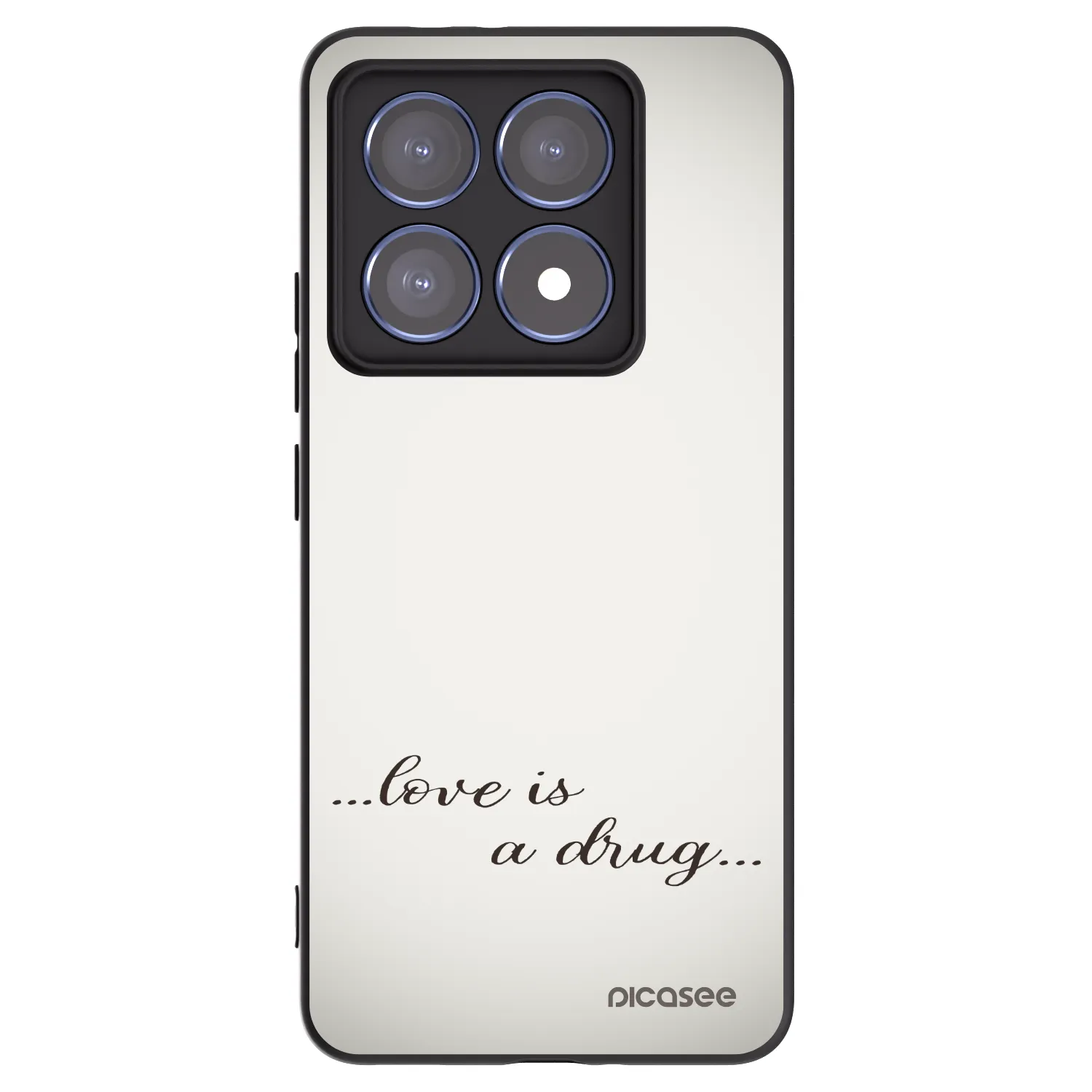Picasee silikonový černý obal pro Xiaomi 14T Pro - Love is a drug