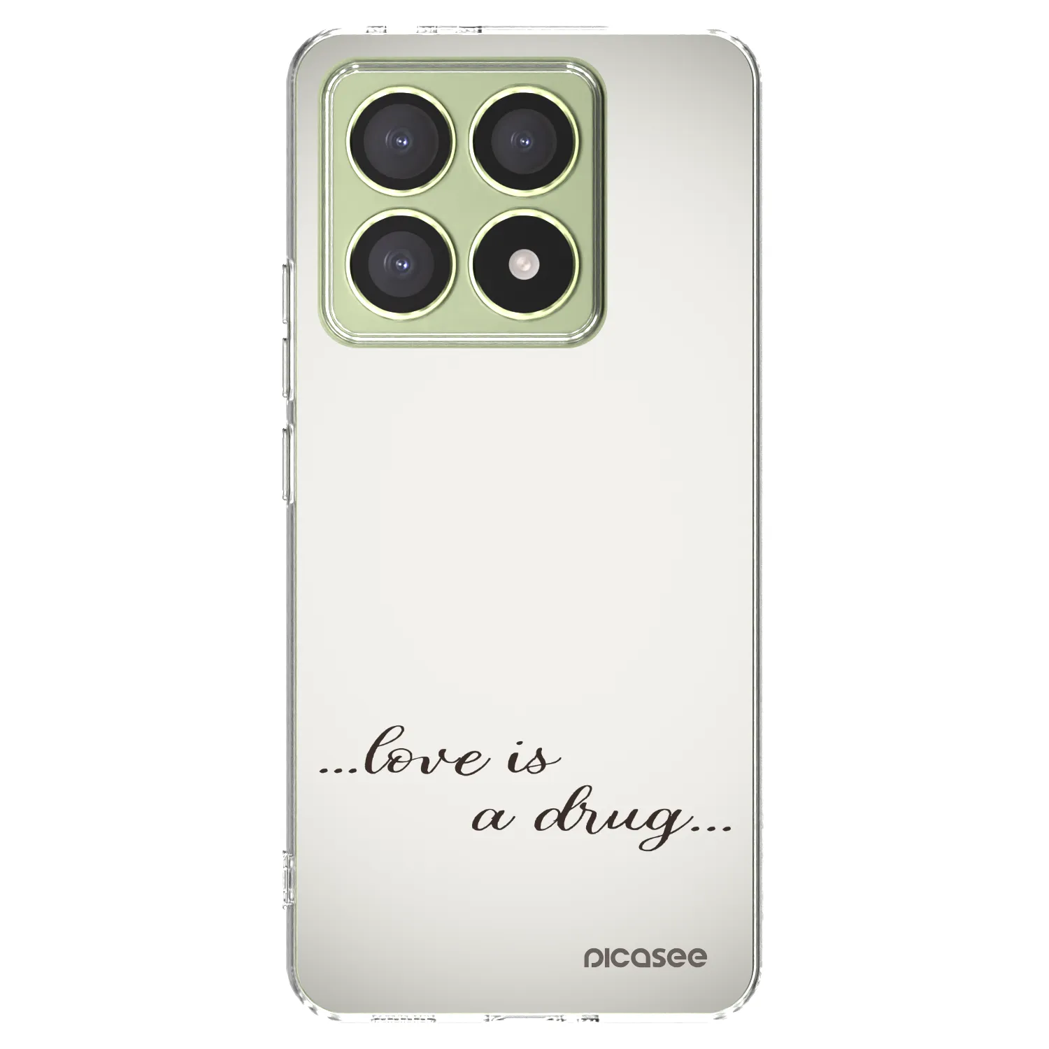 Picasee silikonový průhledný obal pro Xiaomi 14T - Love is a drug