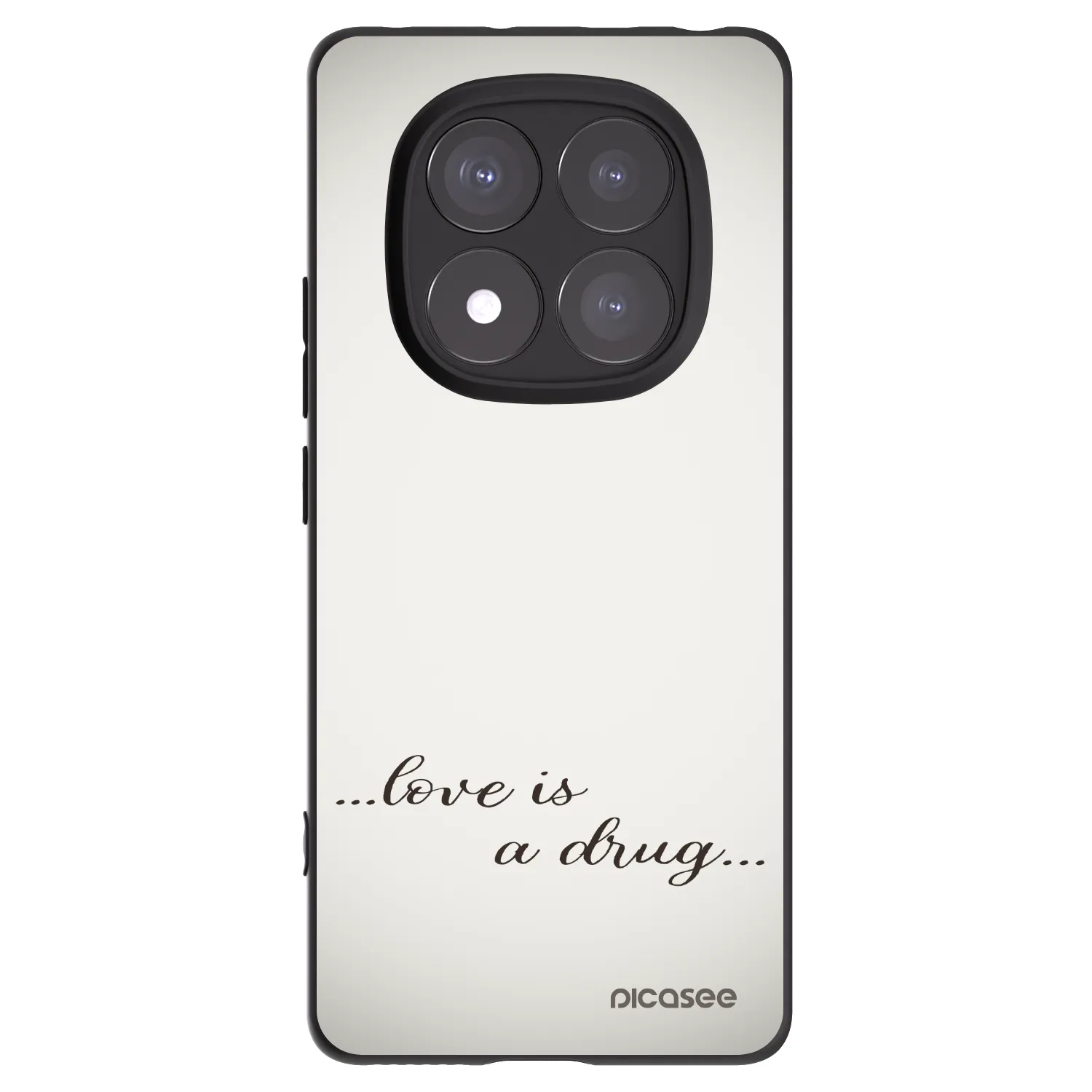 Picasee silikonový černý obal pro Xiaomi Redmi Note 14 Pro 5G - Love is a drug