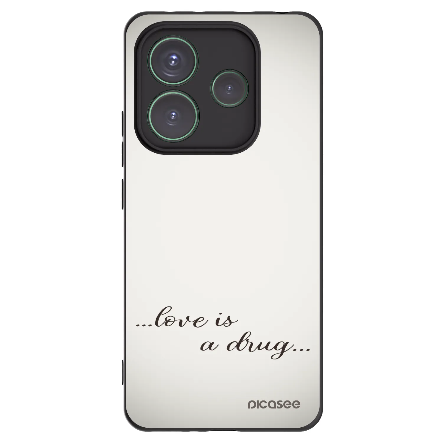 Picasee silikonový černý obal pro Xiaomi Redmi Note 14 5G - Love is a drug