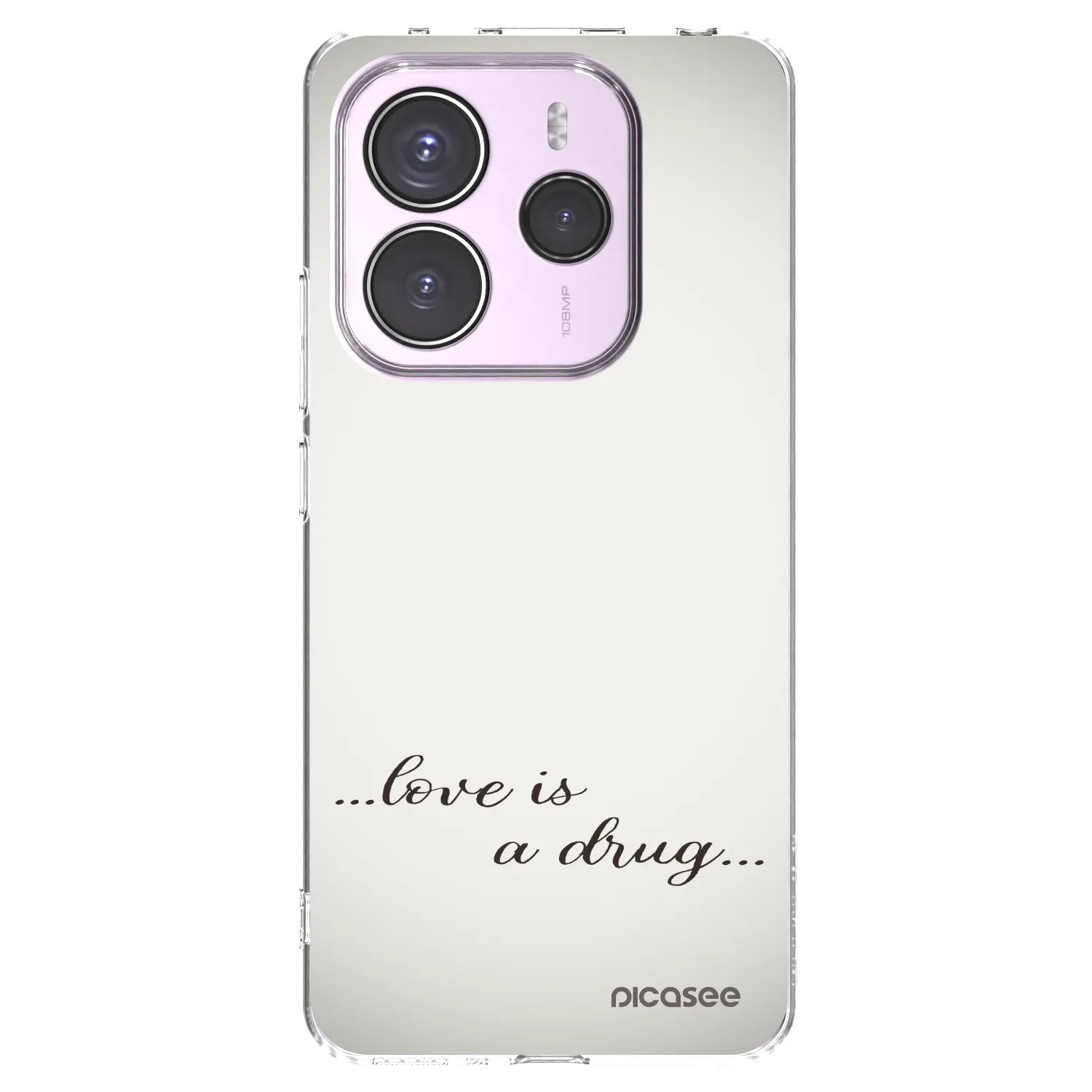 Picasee silikonový průhledný obal pro Xiaomi Redmi Note 14 5G - Love is a drug