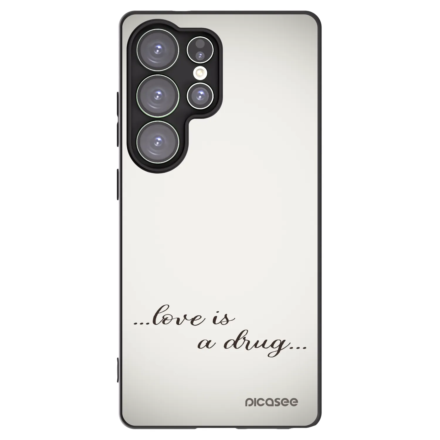 Picasee silikonový černý obal pro Samsung Galaxy S25 Ultra 5G - Love is a drug
