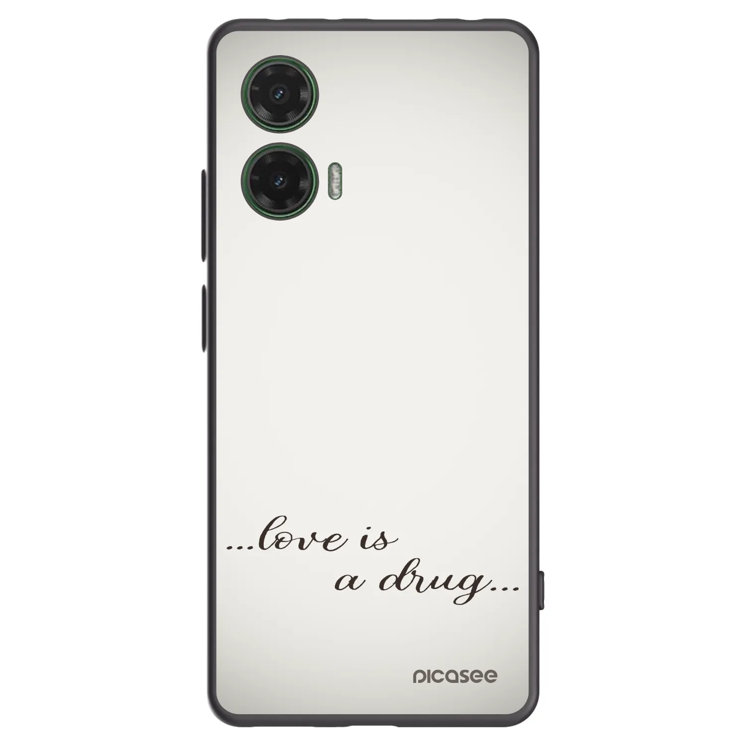 Picasee silikonový černý obal pro Motorola Moto G35 5G - Love is a drug