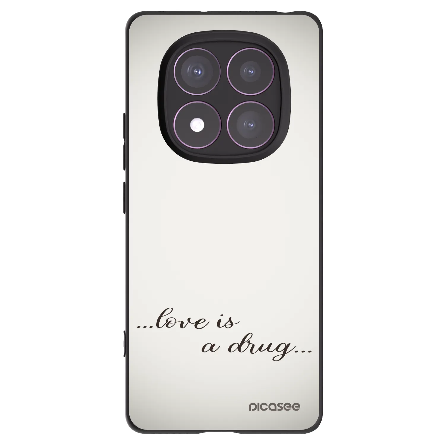 Picasee silikonový černý obal pro Xiaomi Redmi Note 14 Pro 4G - Love is a drug