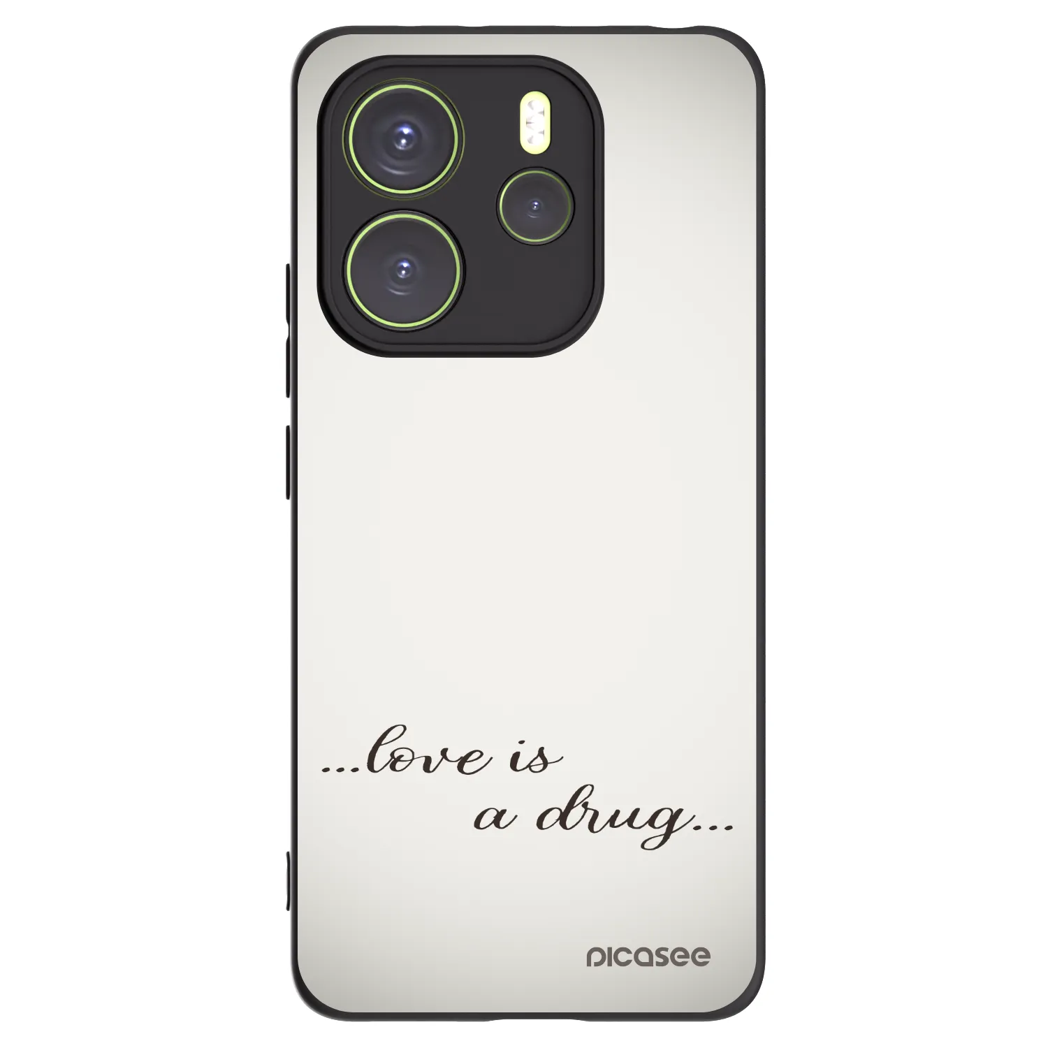 Picasee silikonový černý obal pro Xiaomi Redmi Note 14 4G - Love is a drug