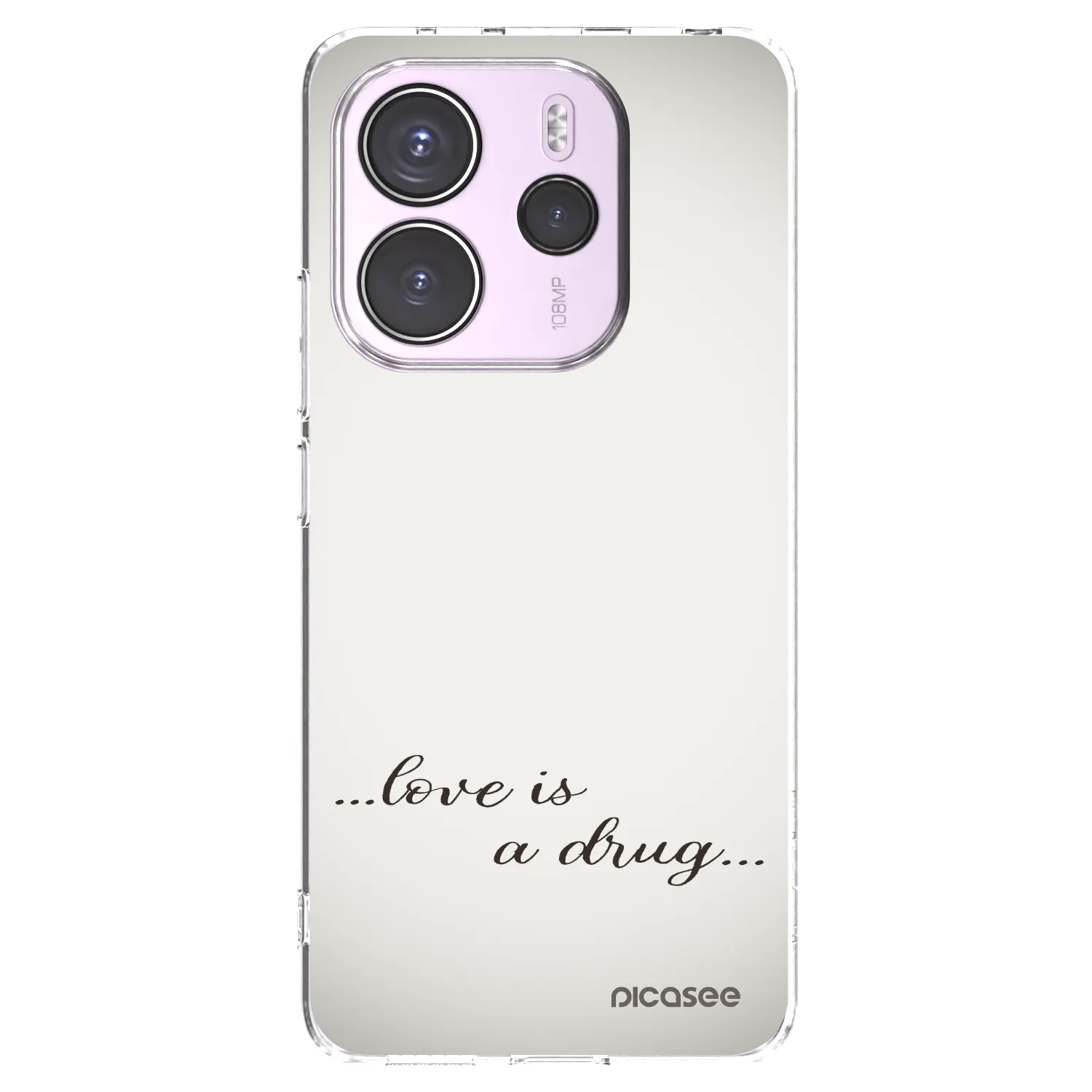Picasee silikonový průhledný obal pro Xiaomi Redmi Note 14 4G - Love is a drug
