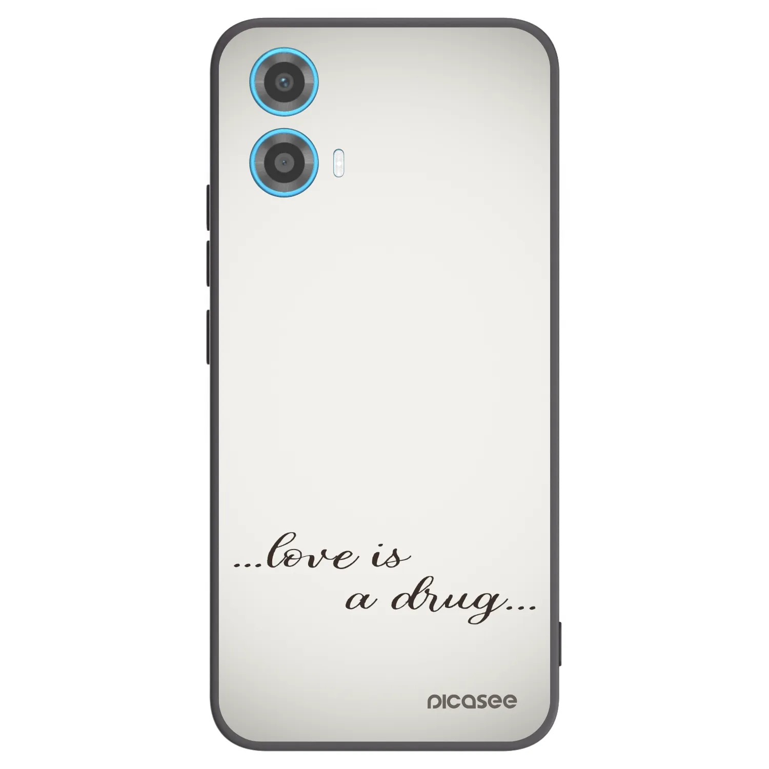 Picasee silikonový černý obal pro Motorola Moto G34 5G - Love is a drug