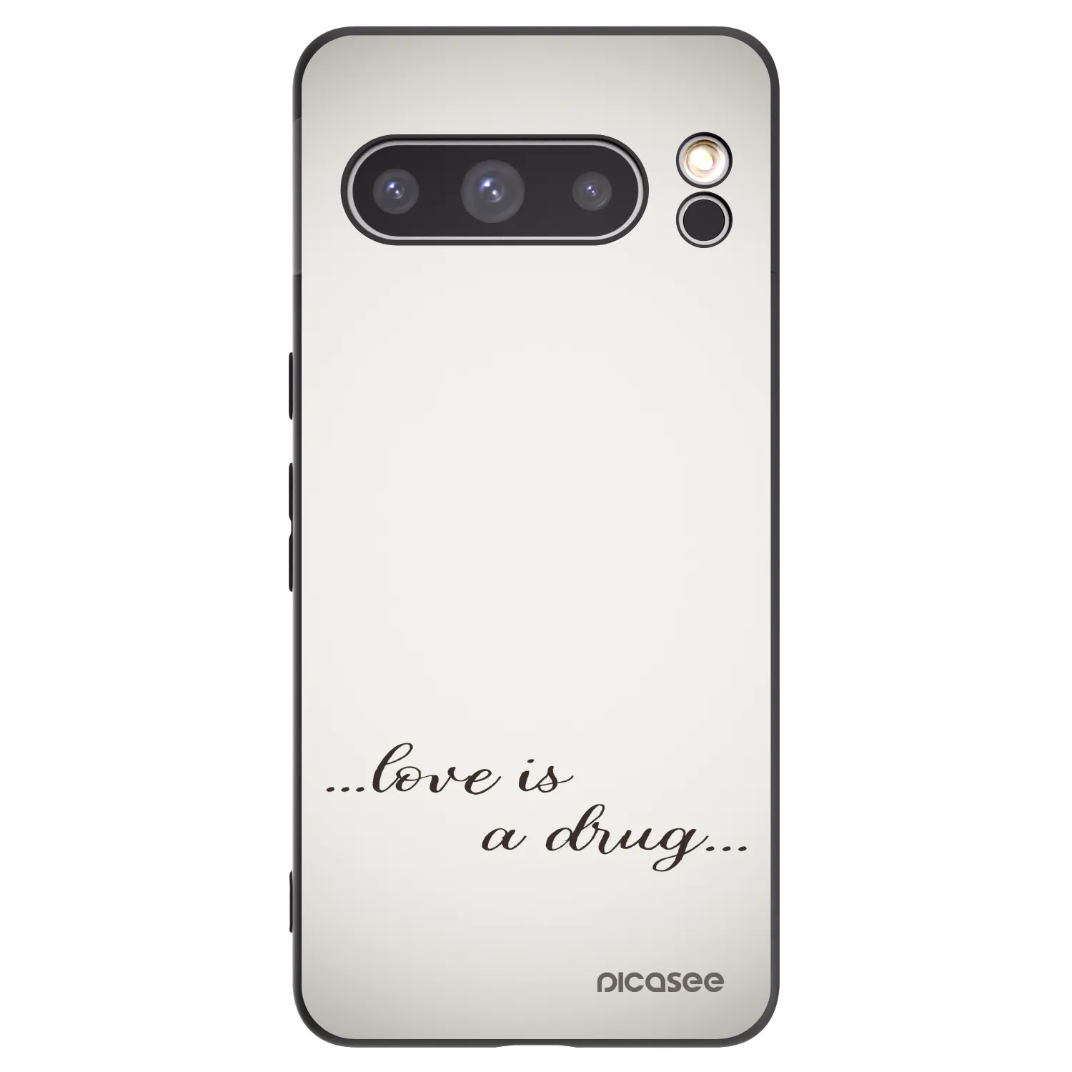 Picasee silikonový černý obal pro Google Pixel 8 Pro - Love is a drug