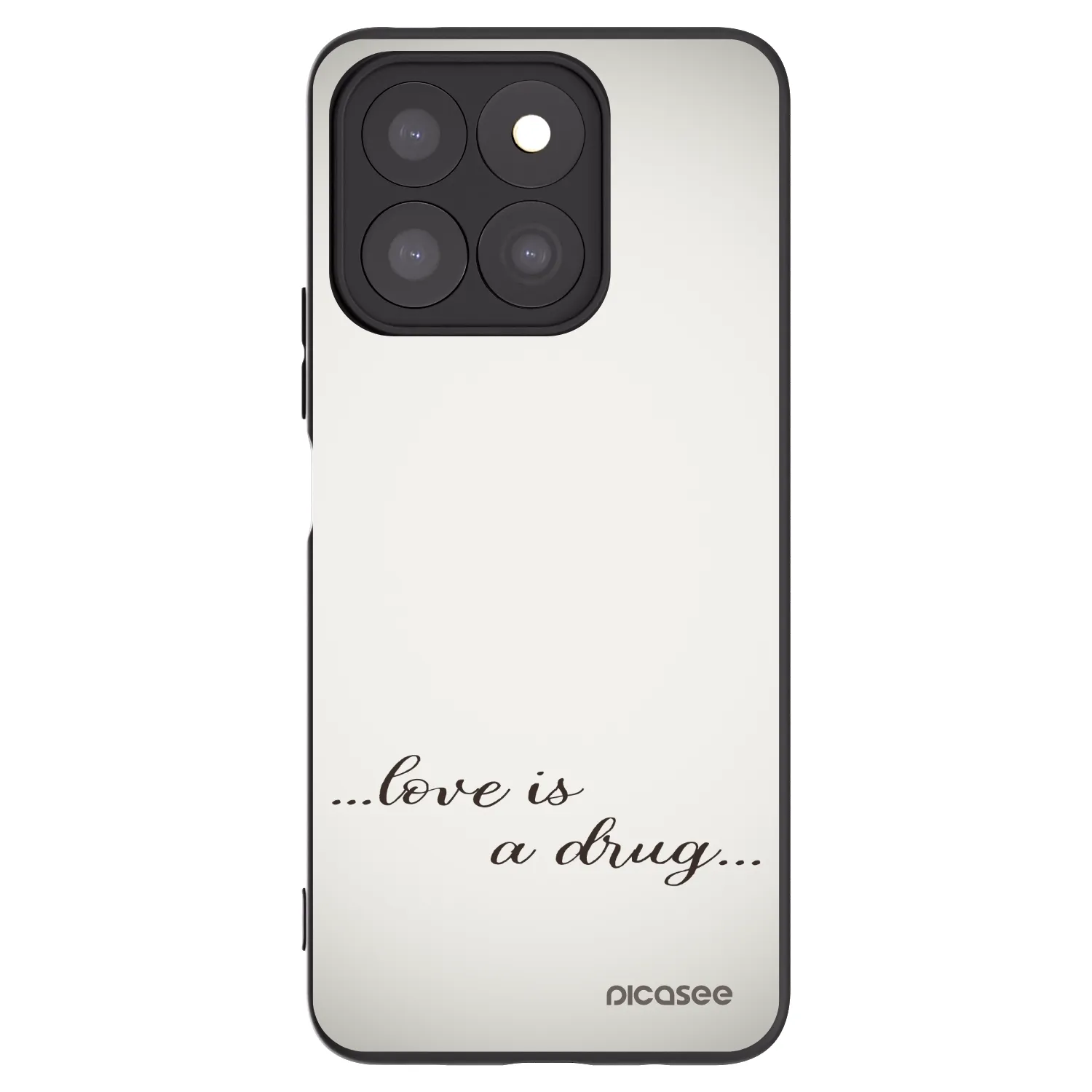 Picasee silikonový černý obal pro Honor X8c - Love is a drug