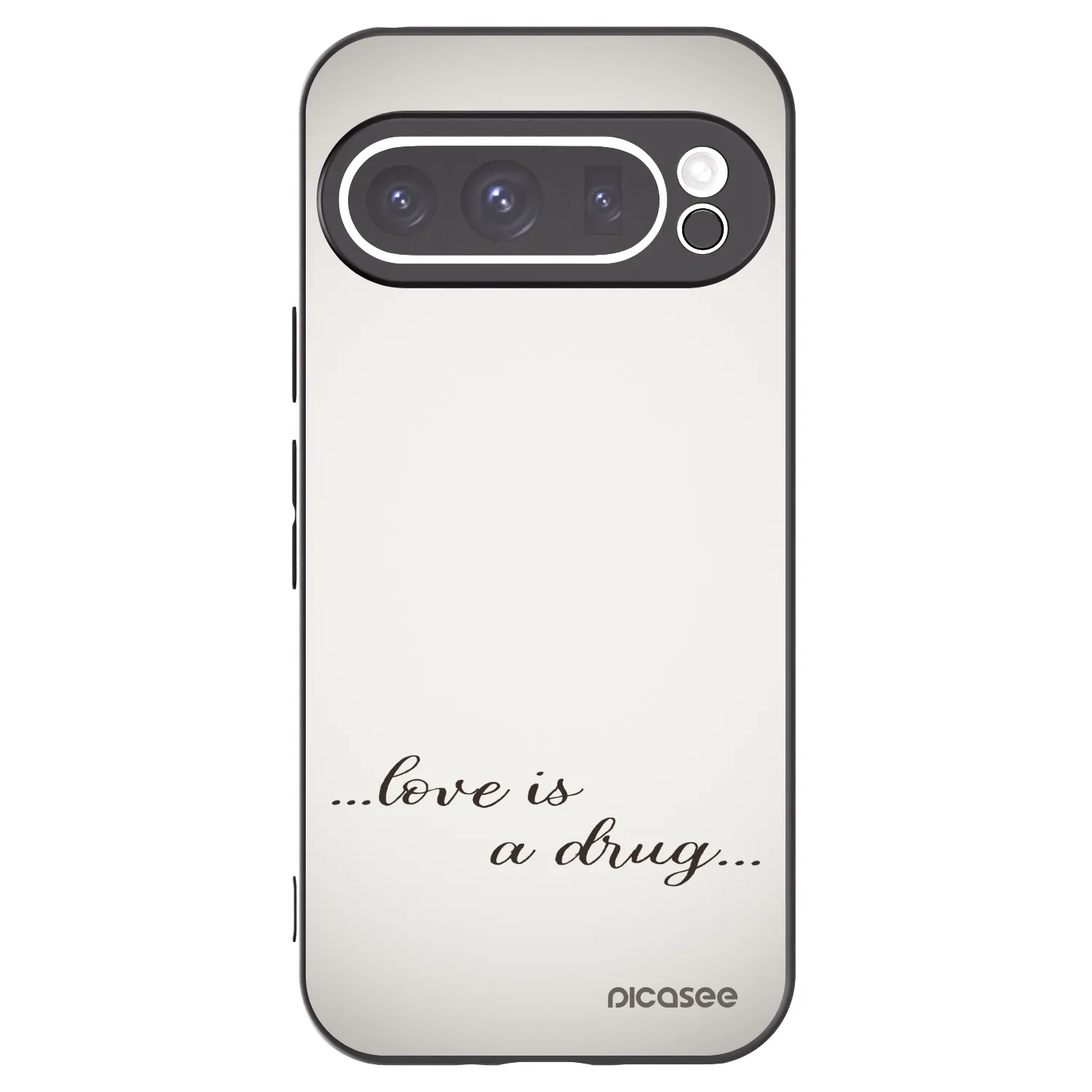 Picasee silikonový černý obal pro Google Pixel 9 Pro - Love is a drug