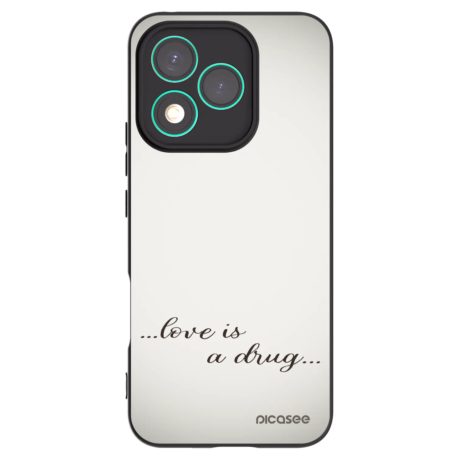 Picasee silikonový černý obal pro Honor 400 Lite 5G - Love is a drug