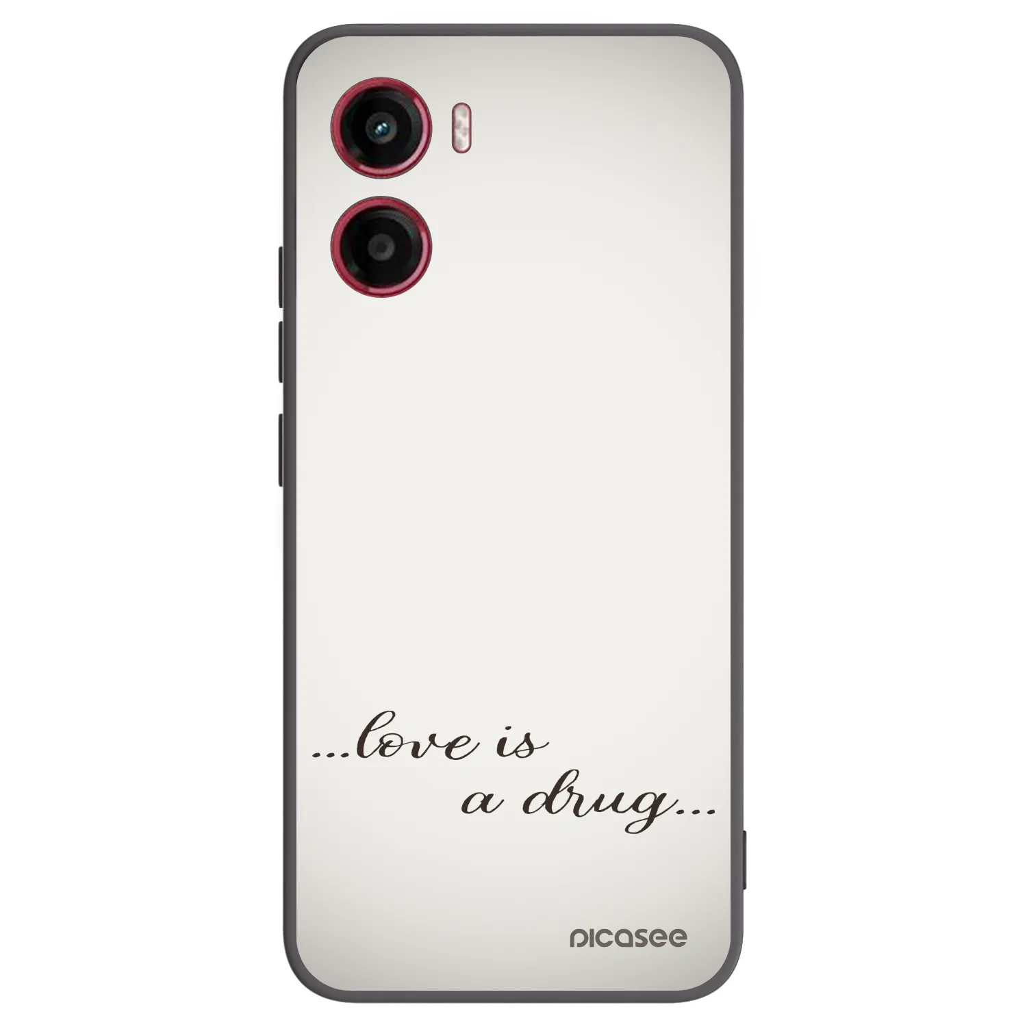 Picasee silikonový černý obal pro Motorola Moto G05 - Love is a drug