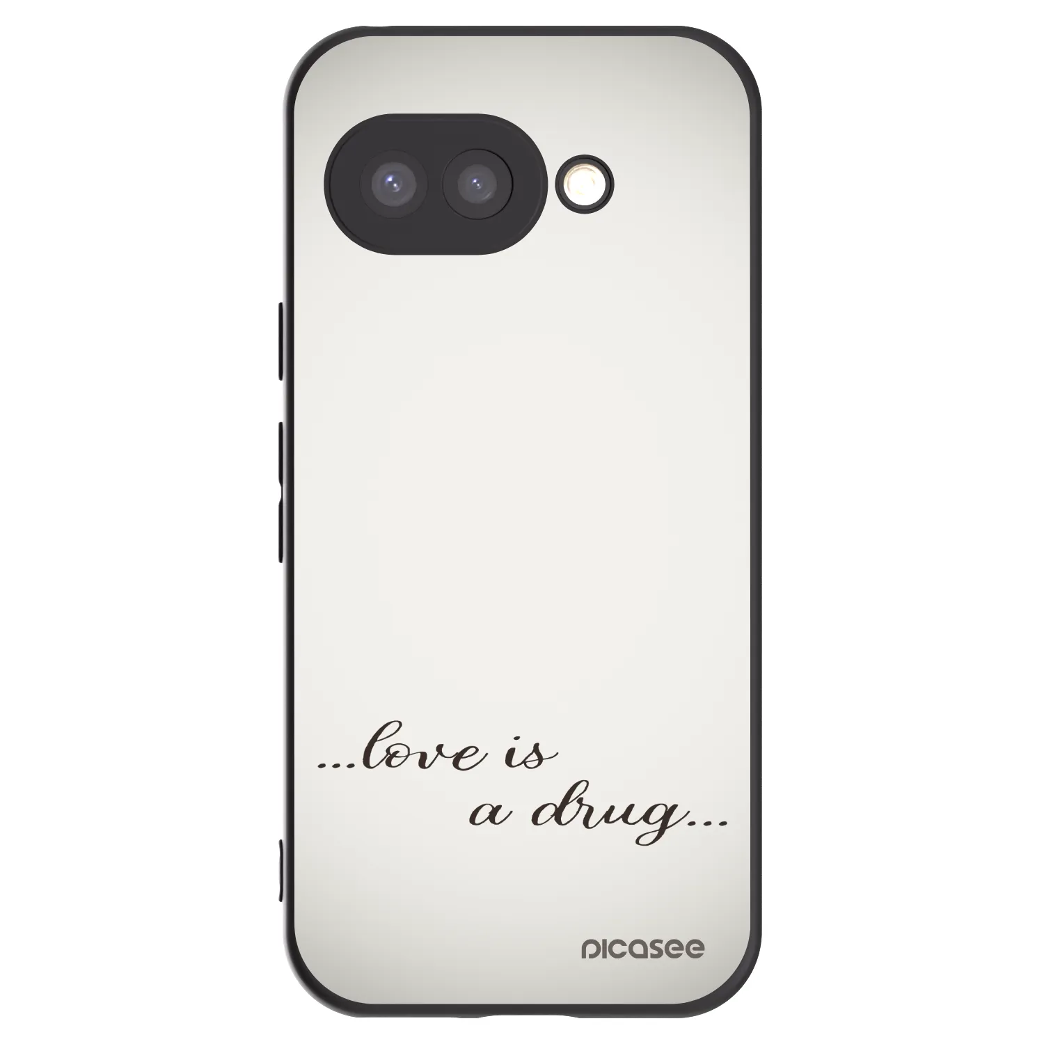 Picasee silikonový černý obal pro Google Pixel 9a - Love is a drug