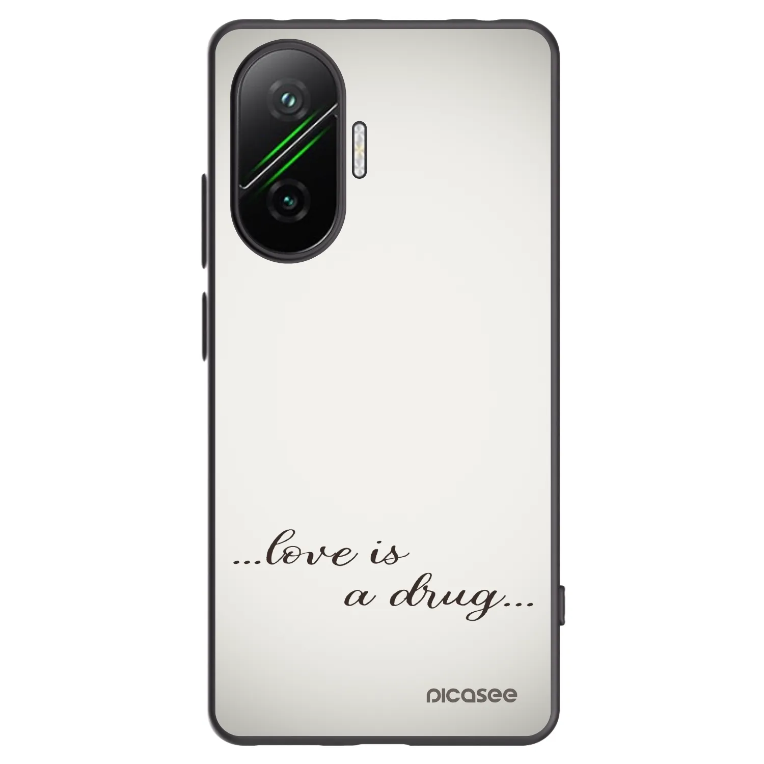 Picasee silikonový černý obal pro Xiaomi Poco F7 Pro 5G - Love is a drug